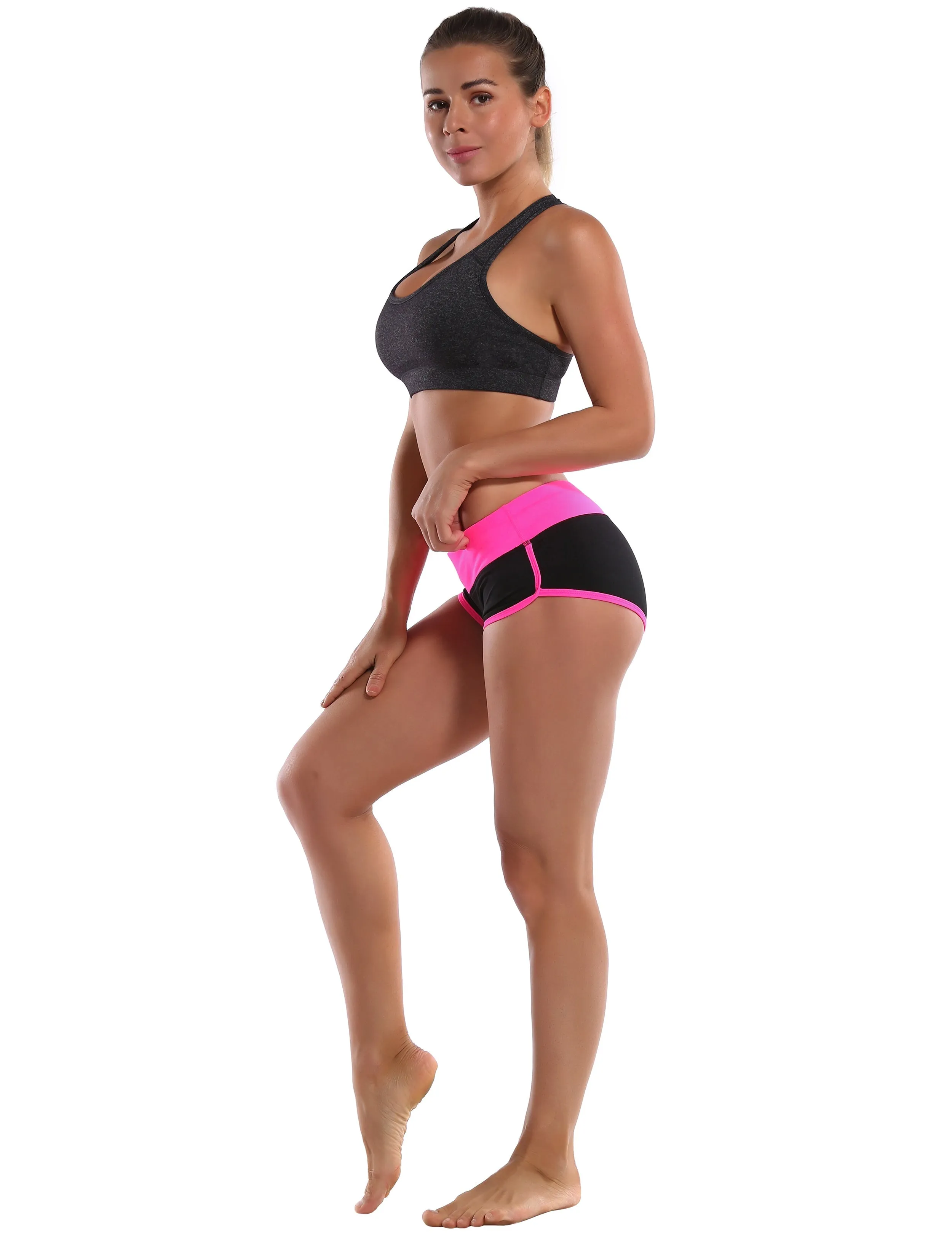 030 Sexy Booty Gym Shorts pink_black_Gym