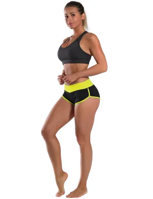 030 Sexy Booty yogastudio Shorts fluorescentyellow_black_yogastudio