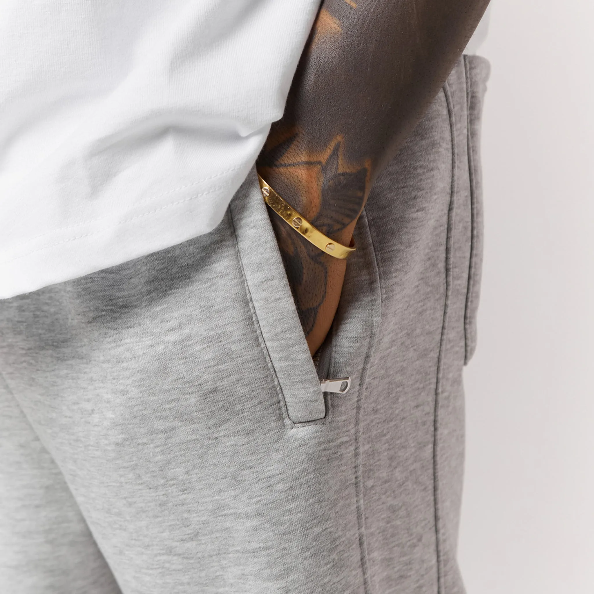 2 Pack Open Hem Jogger | Black Grey Marl