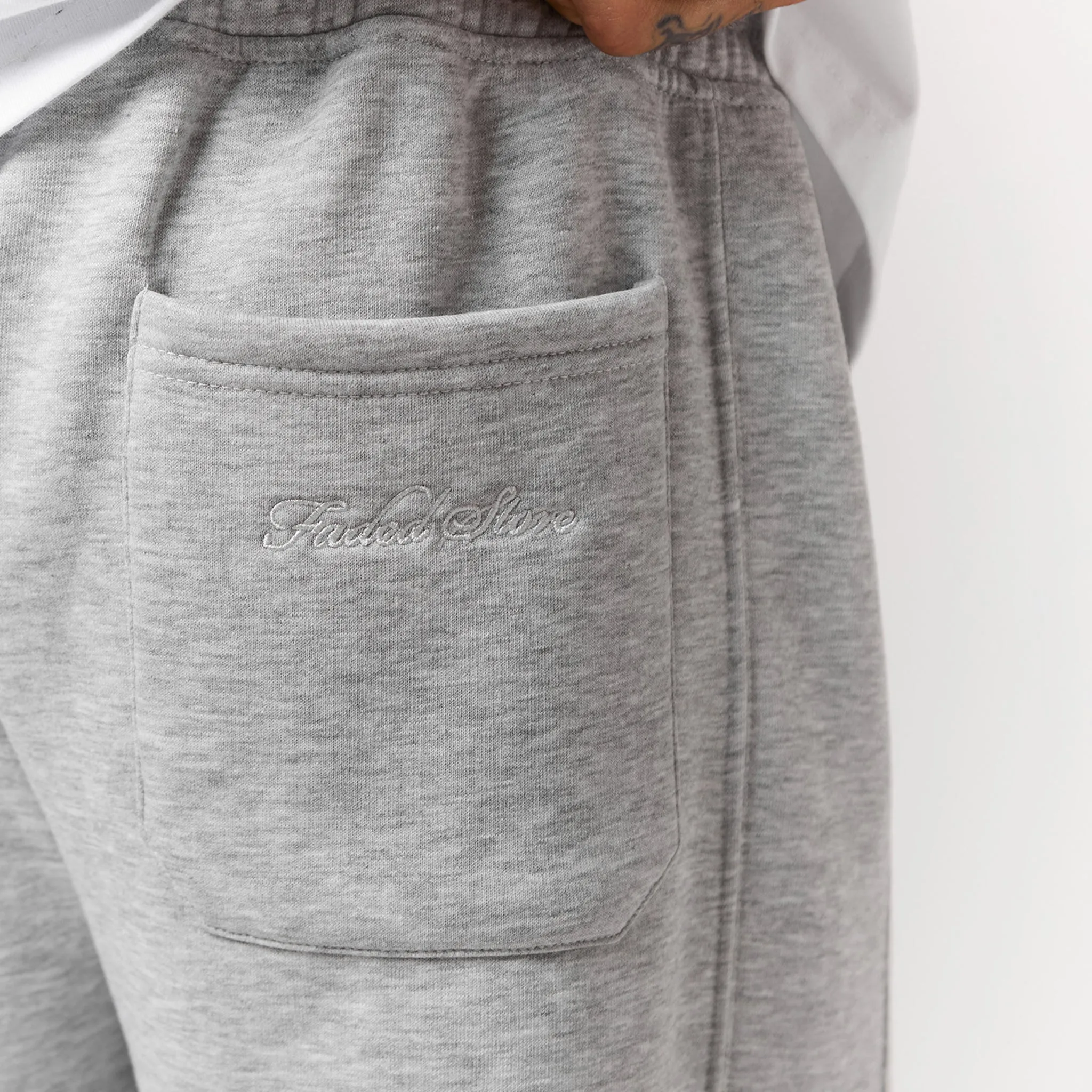 2 Pack Open Hem Jogger | Black Grey Marl