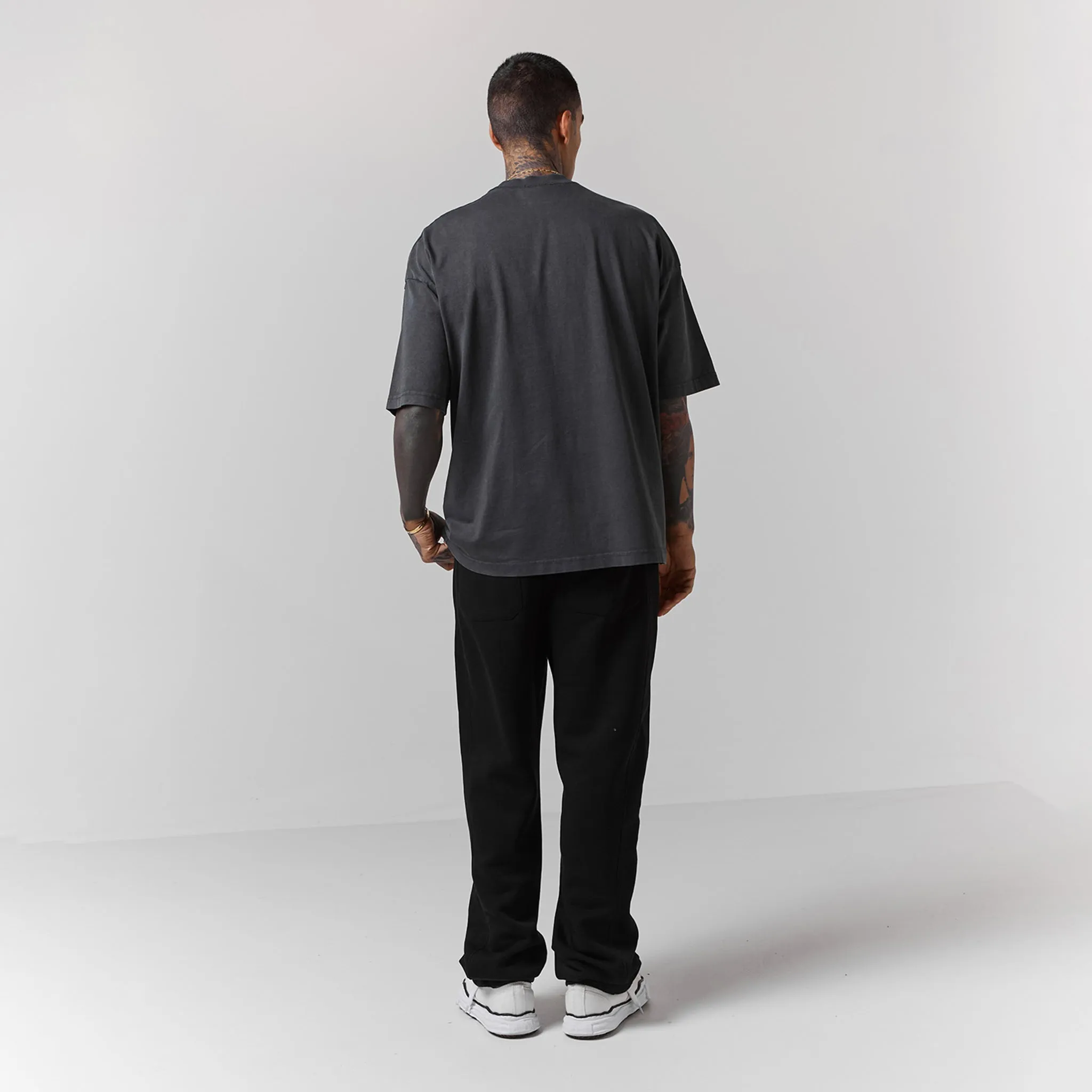 2 Pack Open Hem Jogger | Black Grey Marl