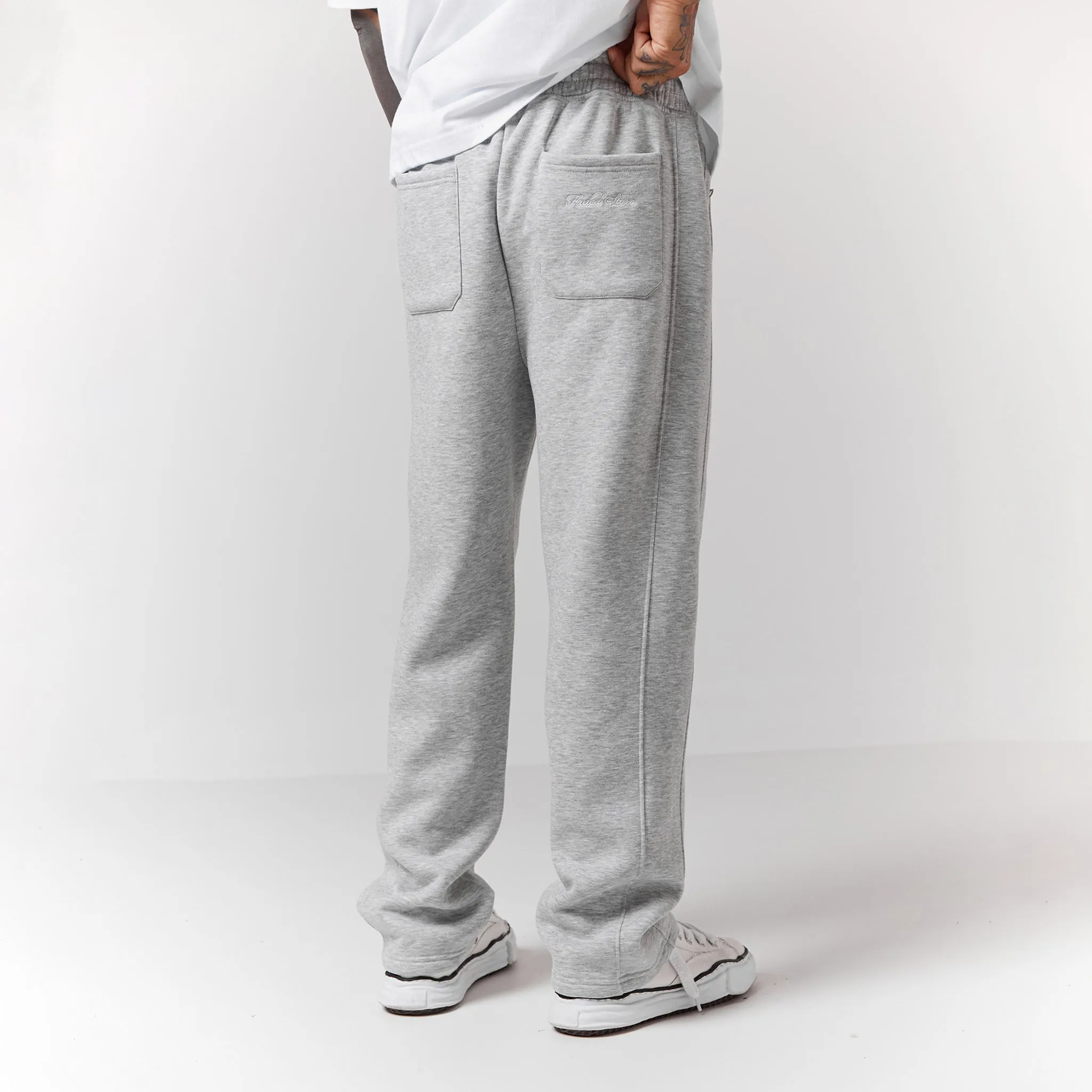 2 Pack Open Hem Jogger | Black Grey Marl