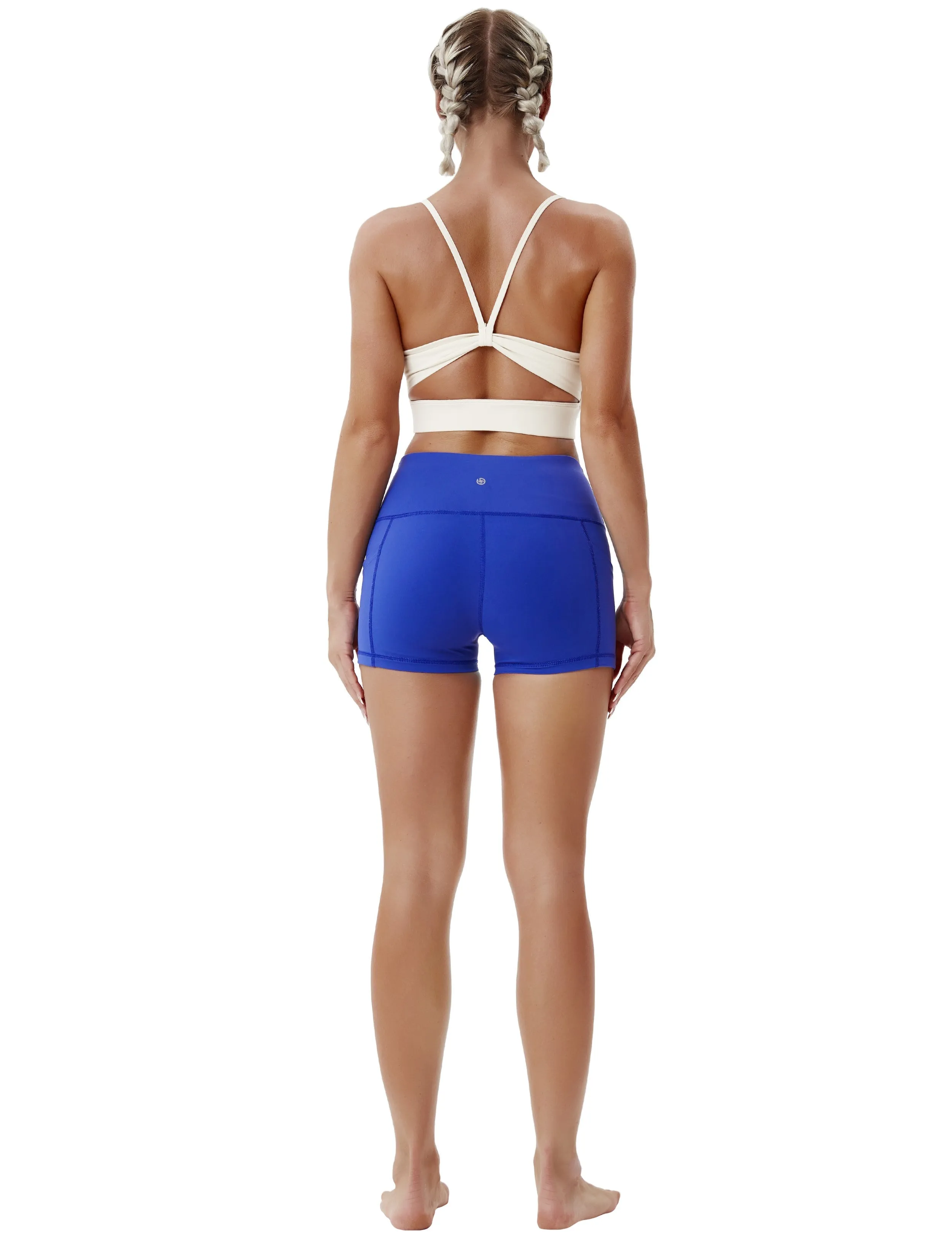 2.5" Side Pockets Plus Size Shorts navy_Plus Size