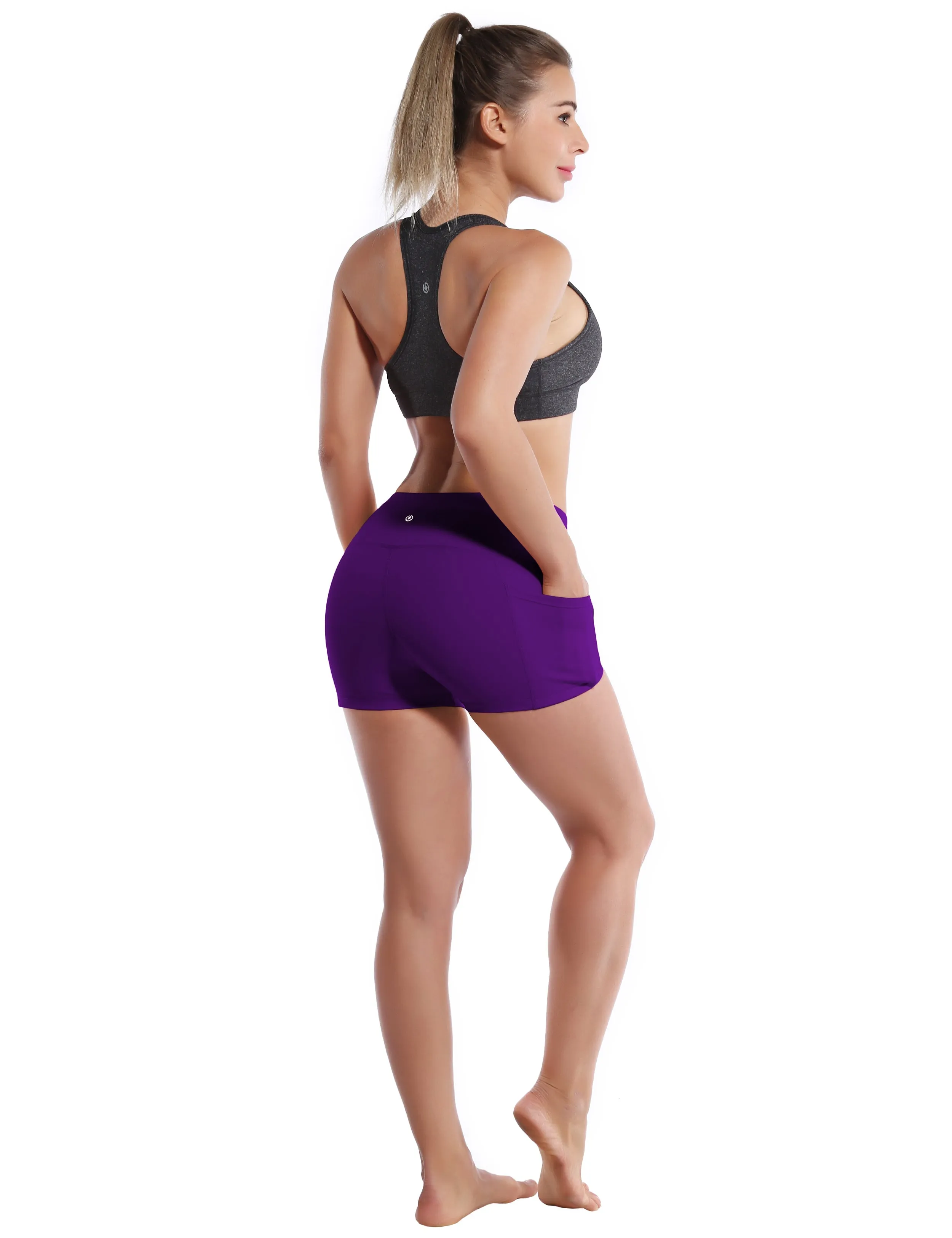 2.5" Side Pockets Tall Size Shorts eggplantpurple_Tall Size
