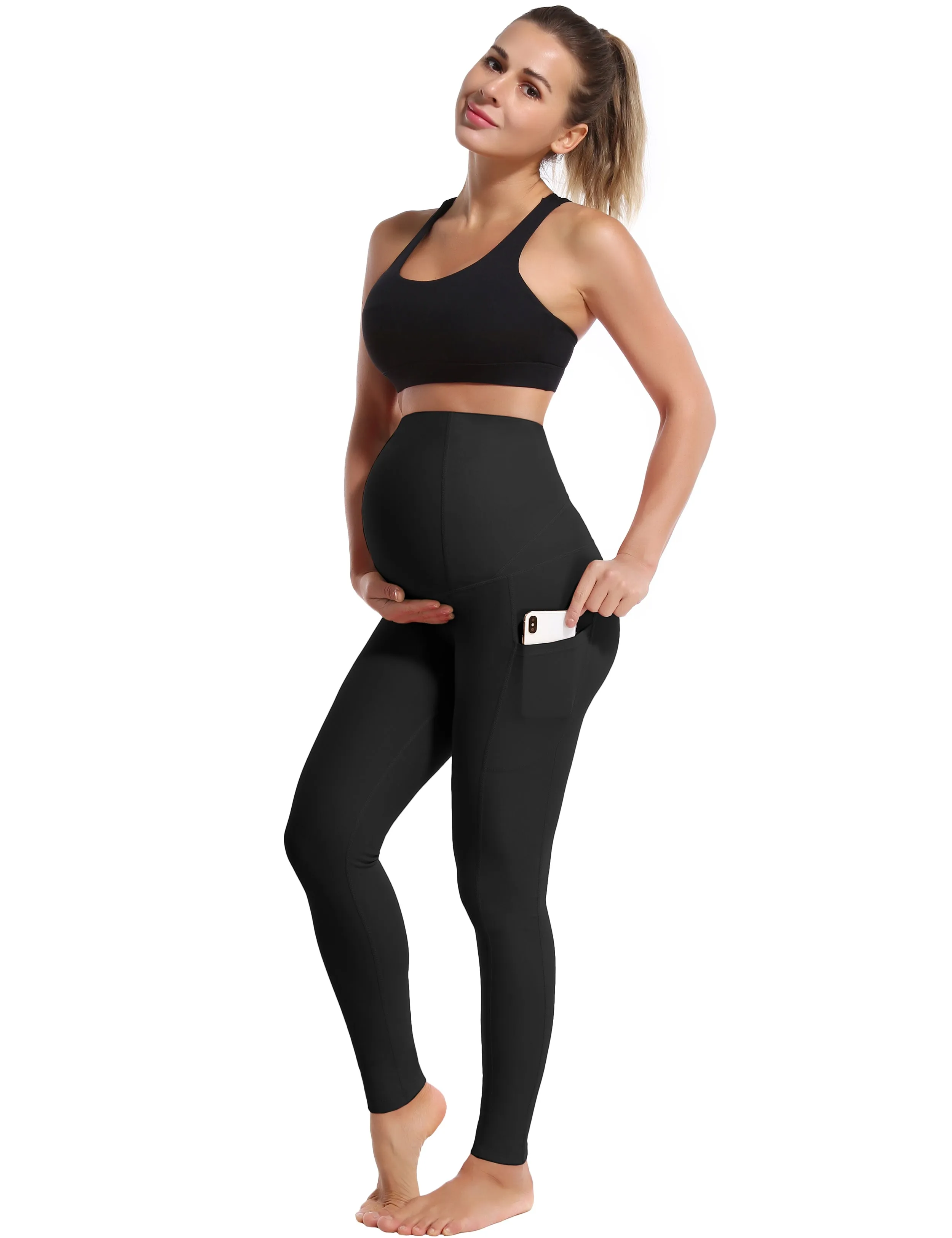 26" Side Pockets Maternity Golf Pants black_Golf