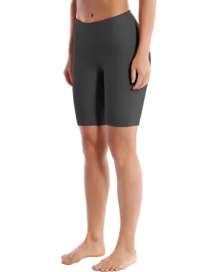 8" High Waist Plus Size Shorts shadowcharcoal_Plus Size