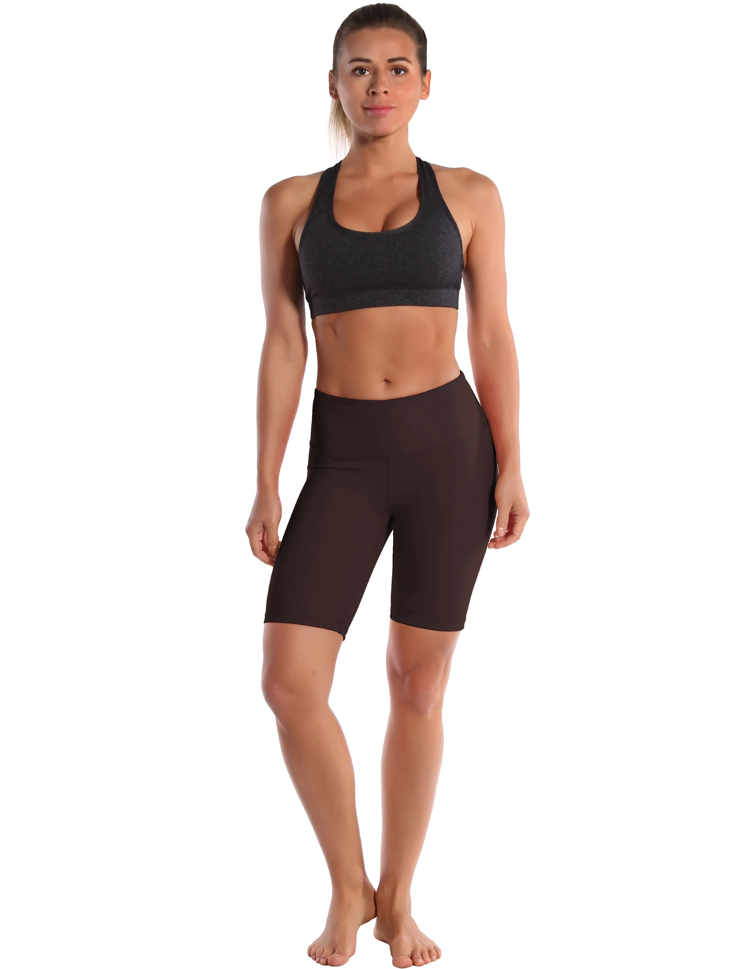 8" High Waist yogastudio Shorts mahoganymaroon ins_yogastudio