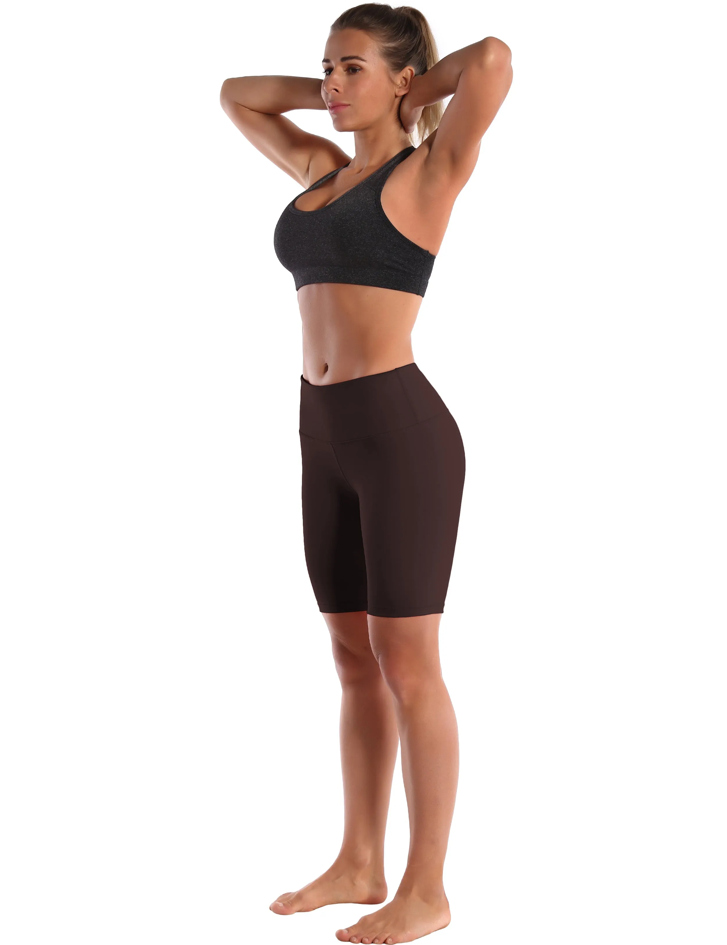 8" High Waist yogastudio Shorts mahoganymaroon ins_yogastudio