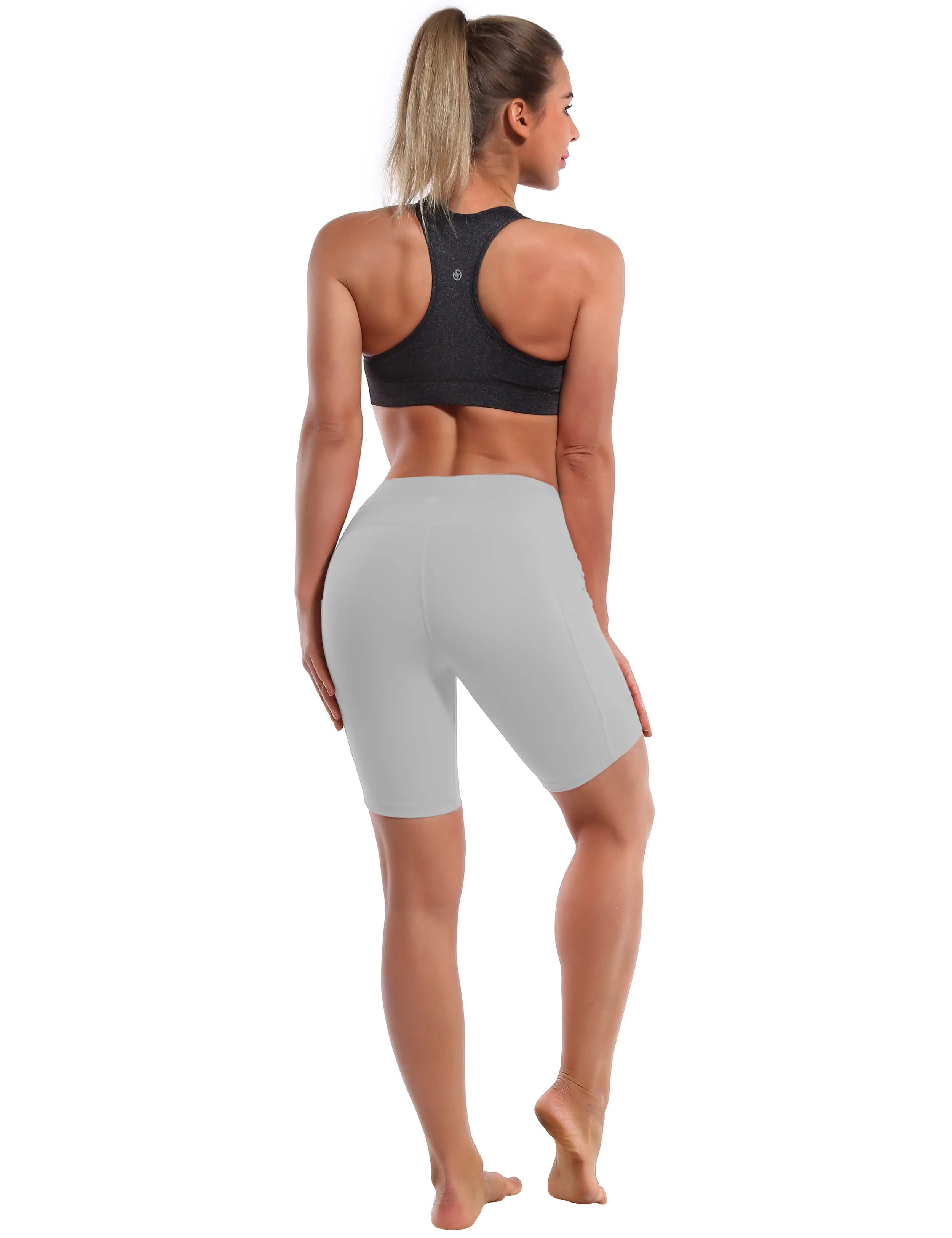 8" Side Pockets Biking Shorts lightgray_Biking