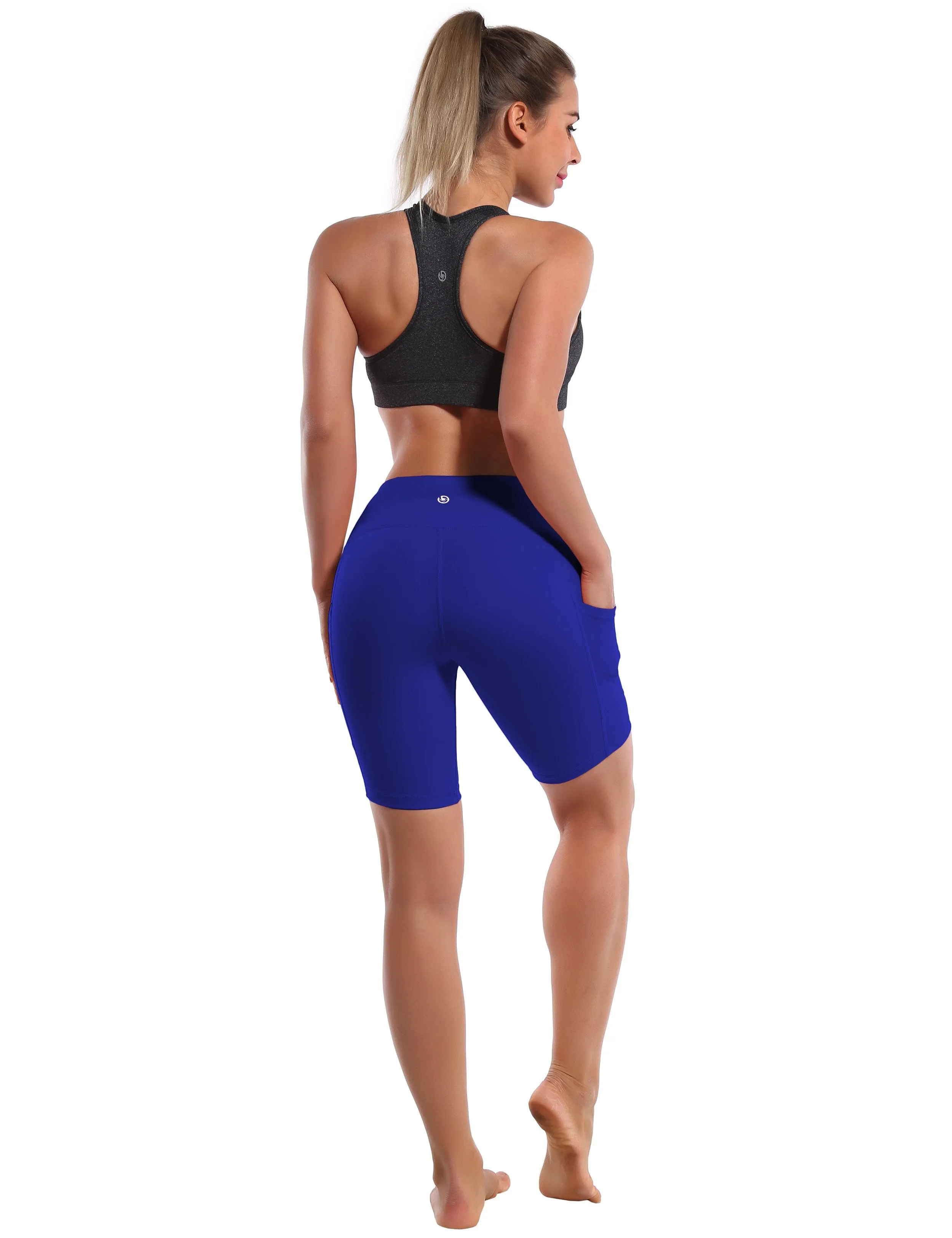 8" Side Pockets Gym Shorts navy ins_Gym