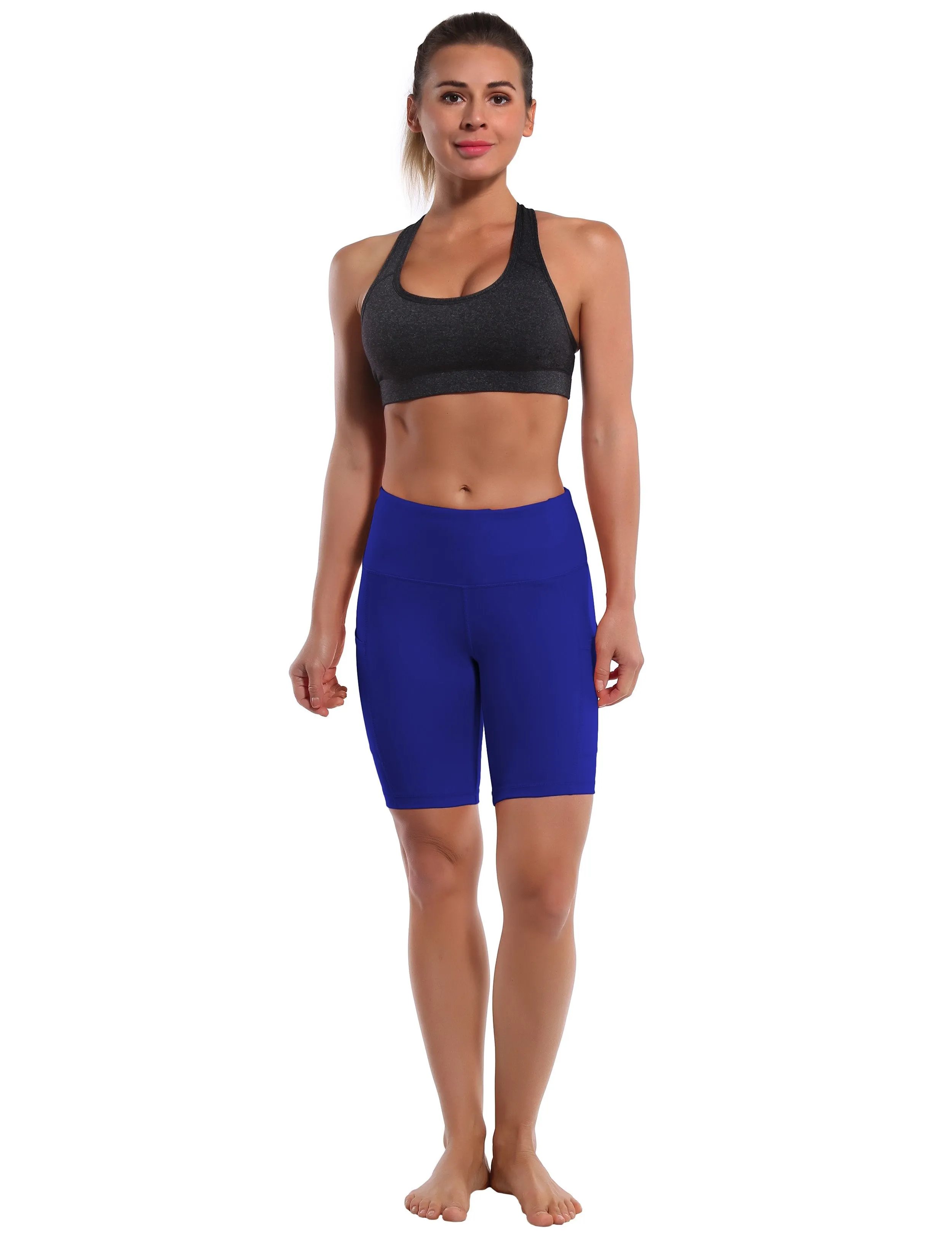 8" Side Pockets Gym Shorts navy ins_Gym