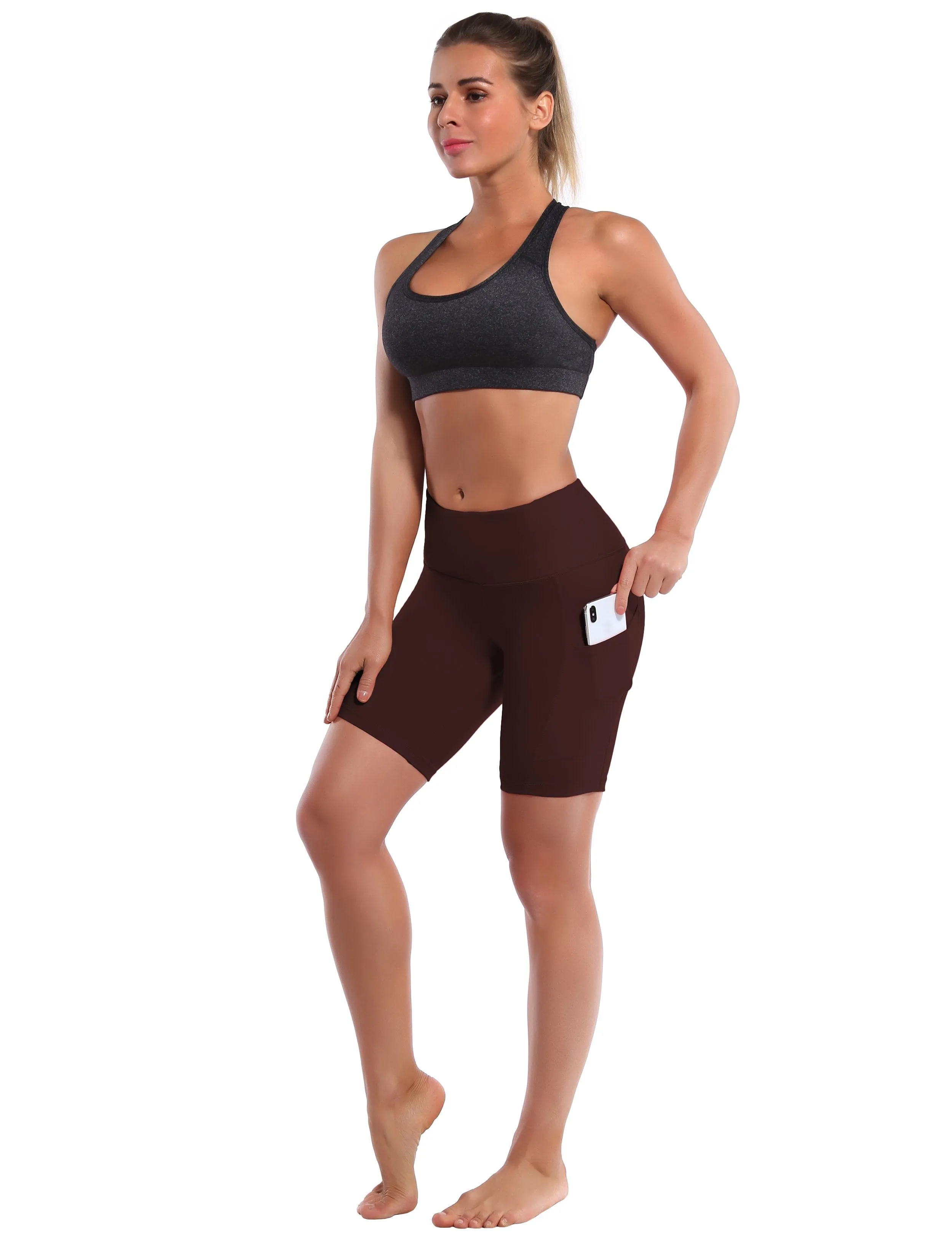 8" Side Pockets Jogging Shorts mahoganymaroon ins_Jogging