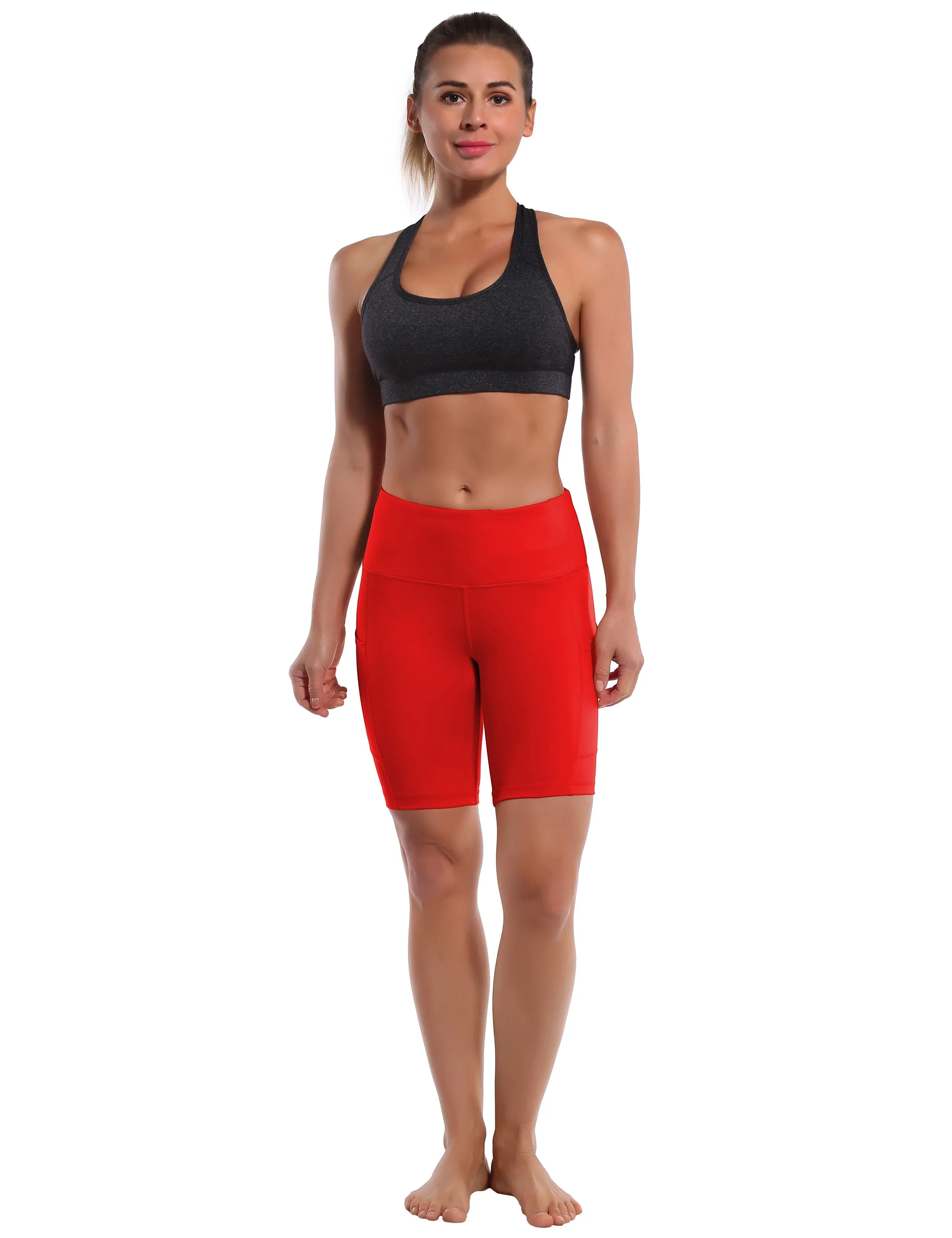 8" Side Pockets Jogging Shorts scarlet_Jogging