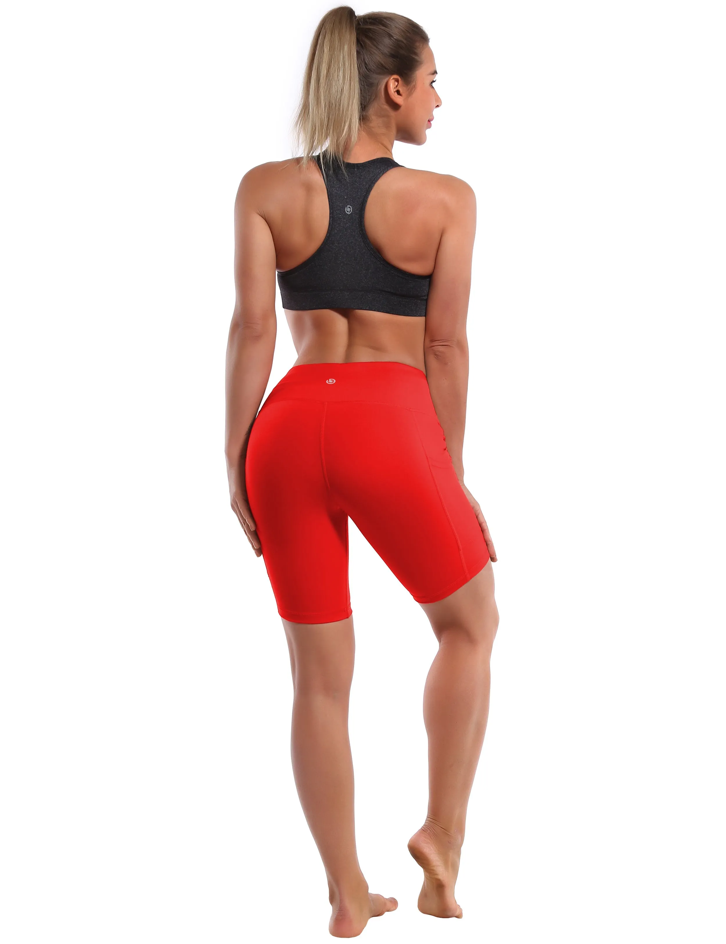8" Side Pockets Jogging Shorts scarlet_Jogging