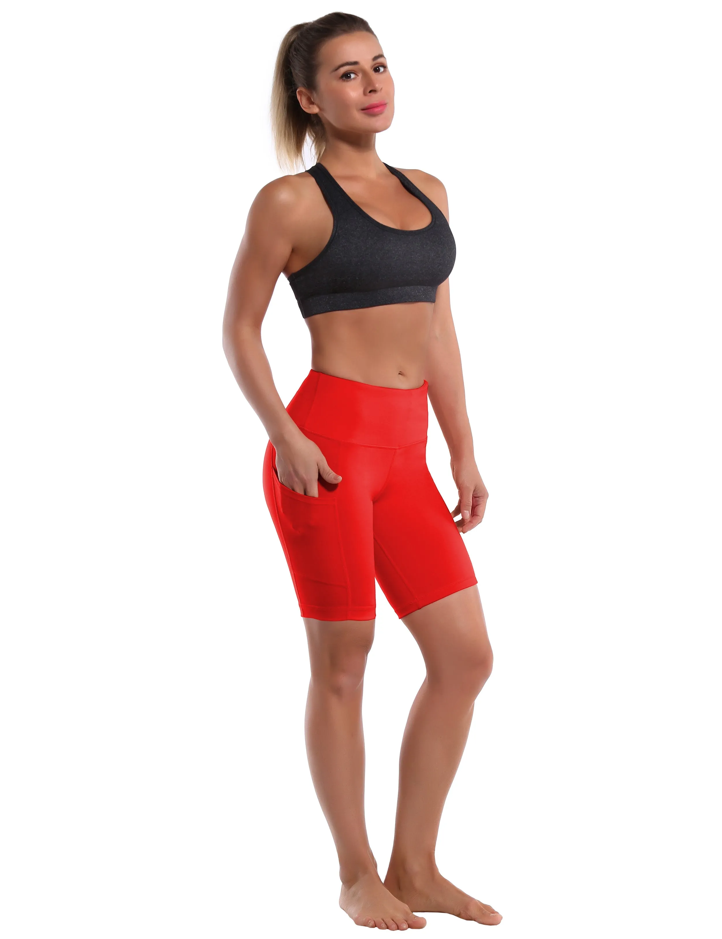 8" Side Pockets Jogging Shorts scarlet_Jogging