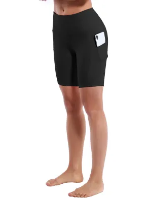 8" Side Pockets Tall Size Shorts black_Tall Size