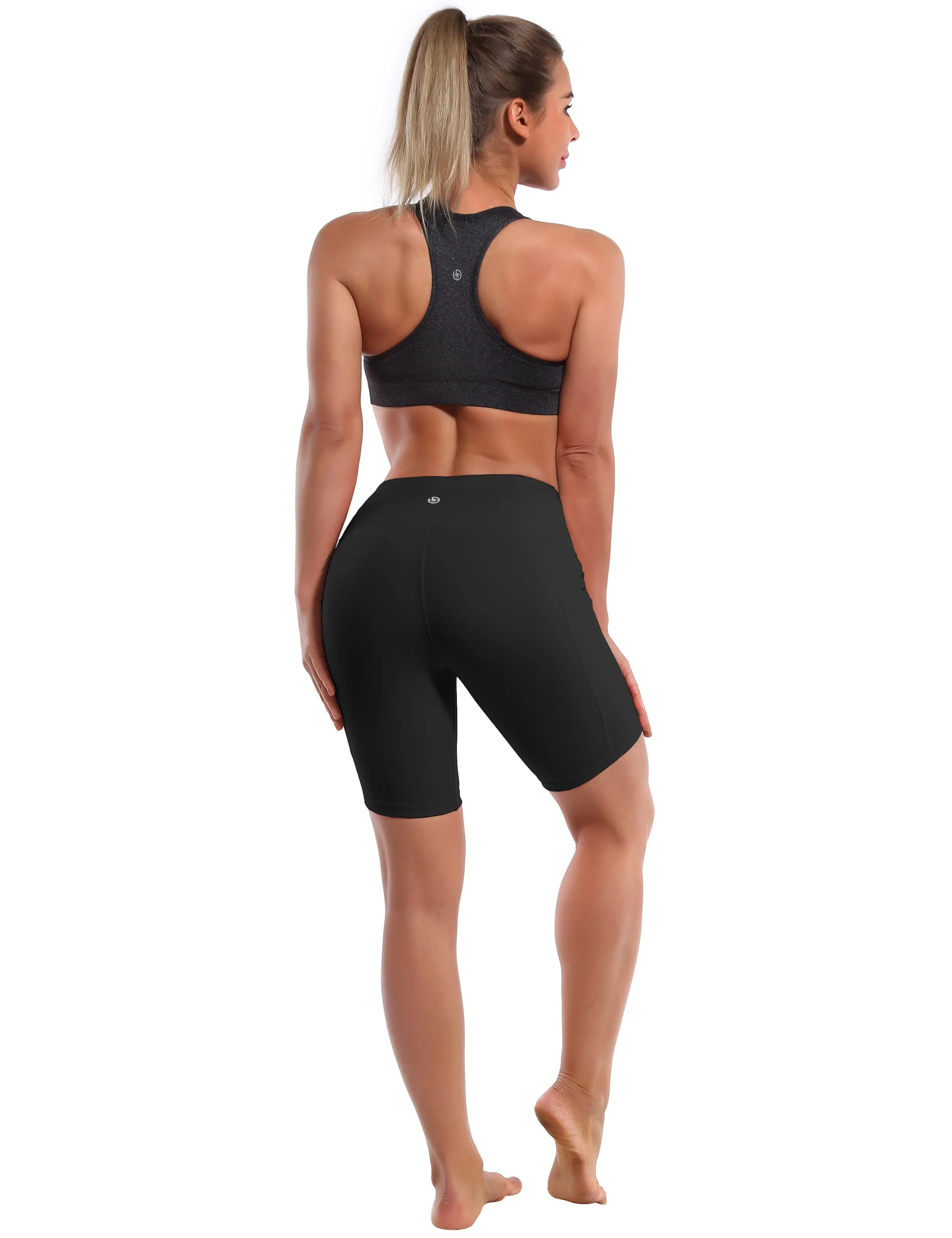 8" Side Pockets Tall Size Shorts black_Tall Size