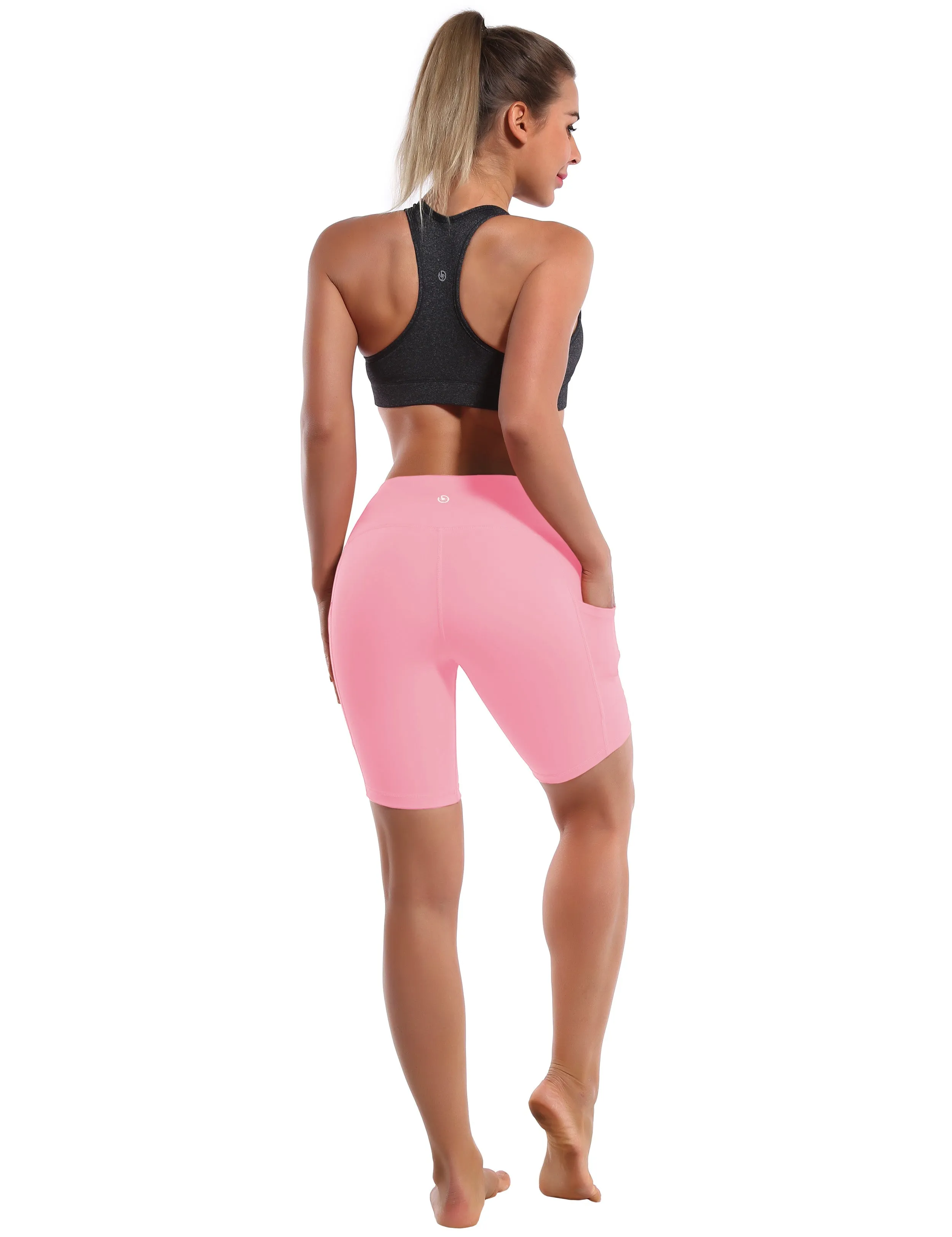 8" Side Pockets Tall Size Shorts lemonadepink ins_Tall Size