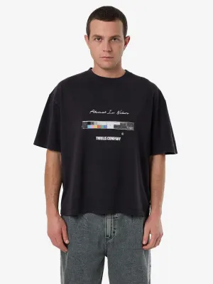Adorned In Nature Box Fit Oversize Short Tee - Faded Black