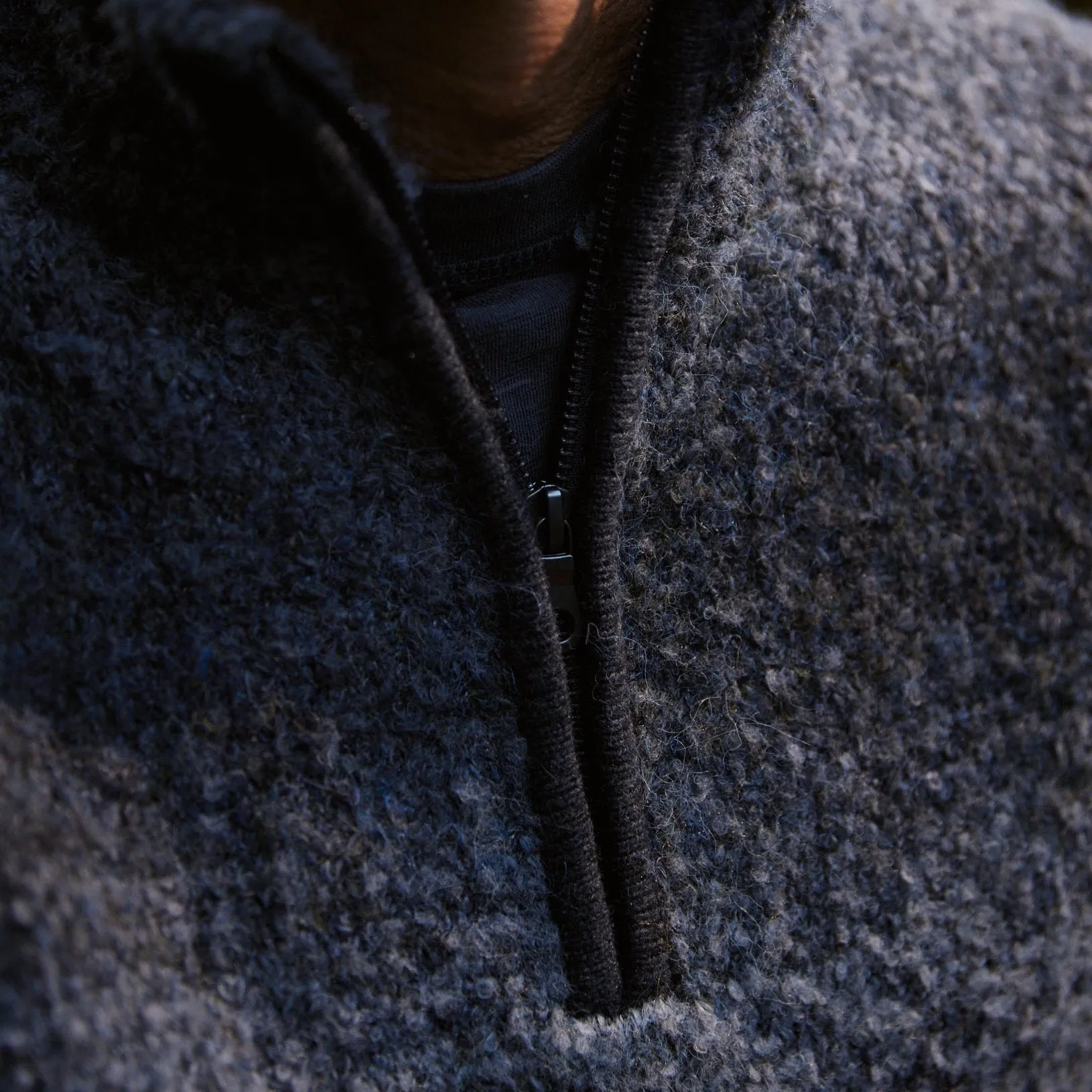 Ambassador Boucle Half Zip Sweater - Charcoal Heather (Final Sale)