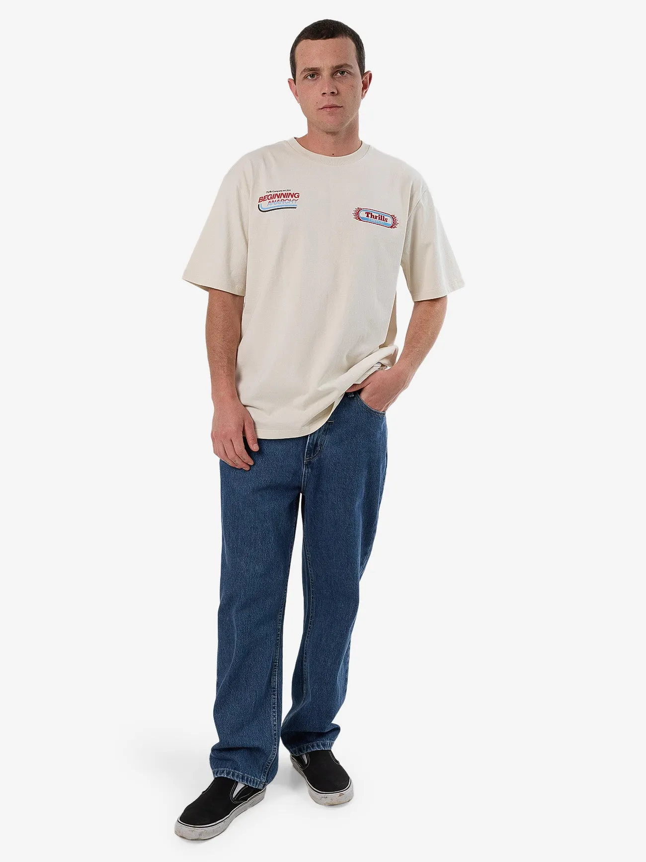 Beginning Anarchy Oversize Fit Tee - Heritage White