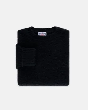 BLACK SHAGGY DOG CREWNECK SWEATER