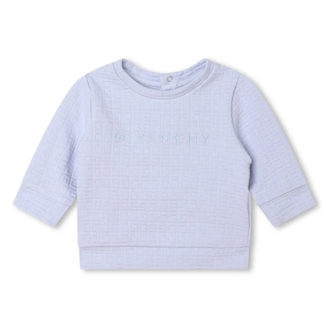 Blue Sweatshirt and Pants Set