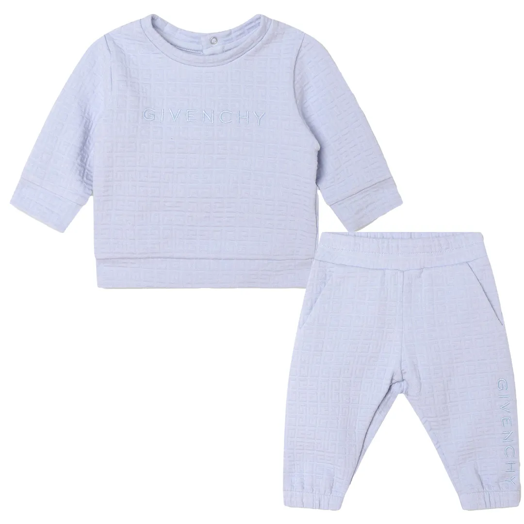 Blue Sweatshirt and Pants Set