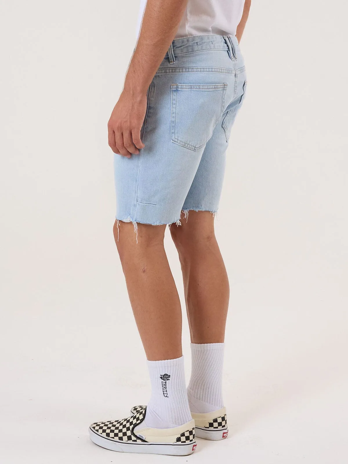 Bones Denim Short - Light Ash Blue