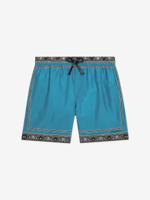 Boys Bandana Print Swim Shorts in Blue