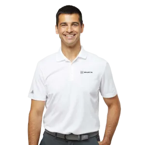 Buick Mens Adidas White Sport Polo