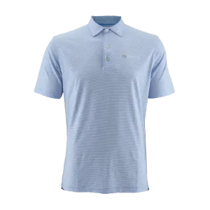 Buick Mens Johnnie-O Striped Blue Polo
