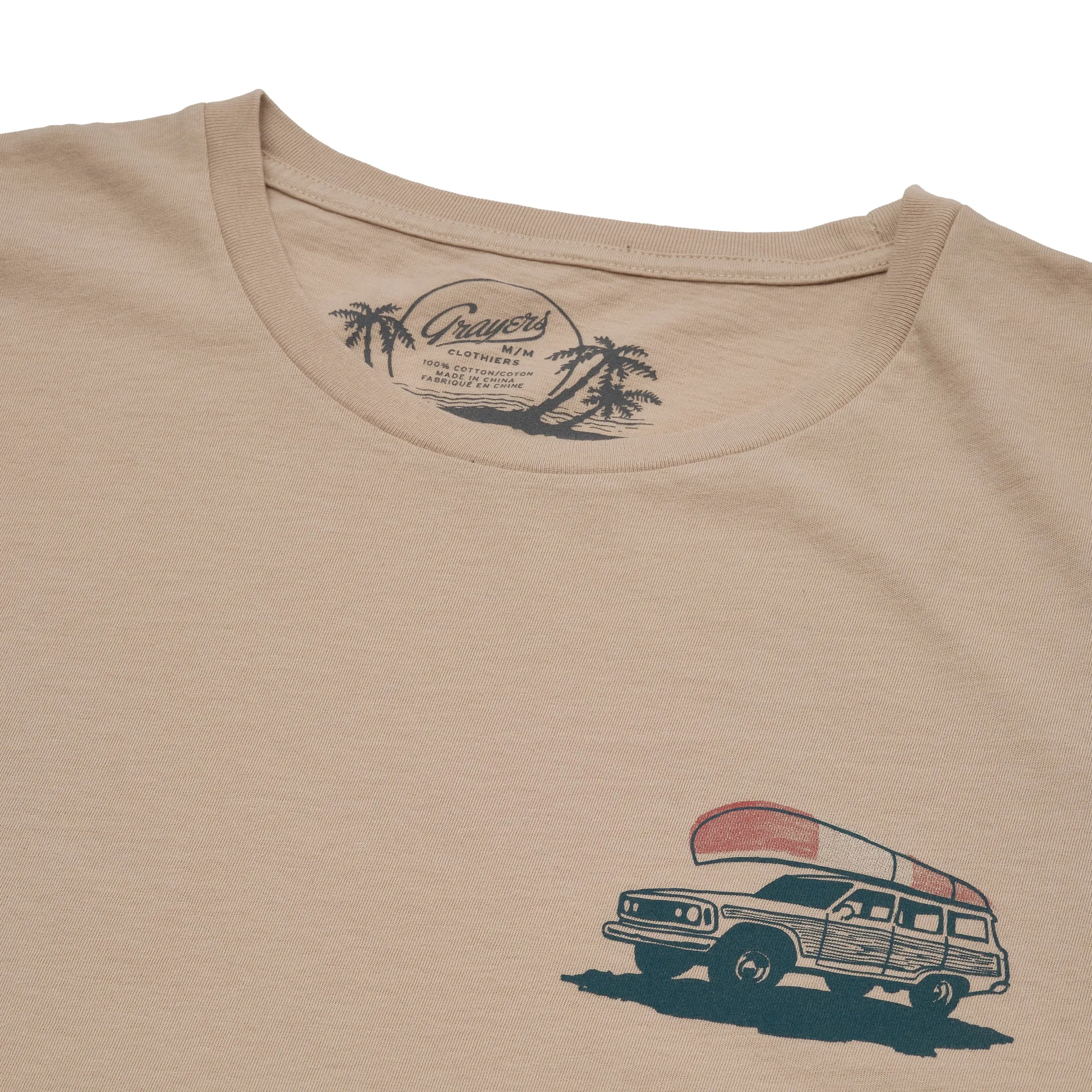 Canoe Print Tee - Ecru
