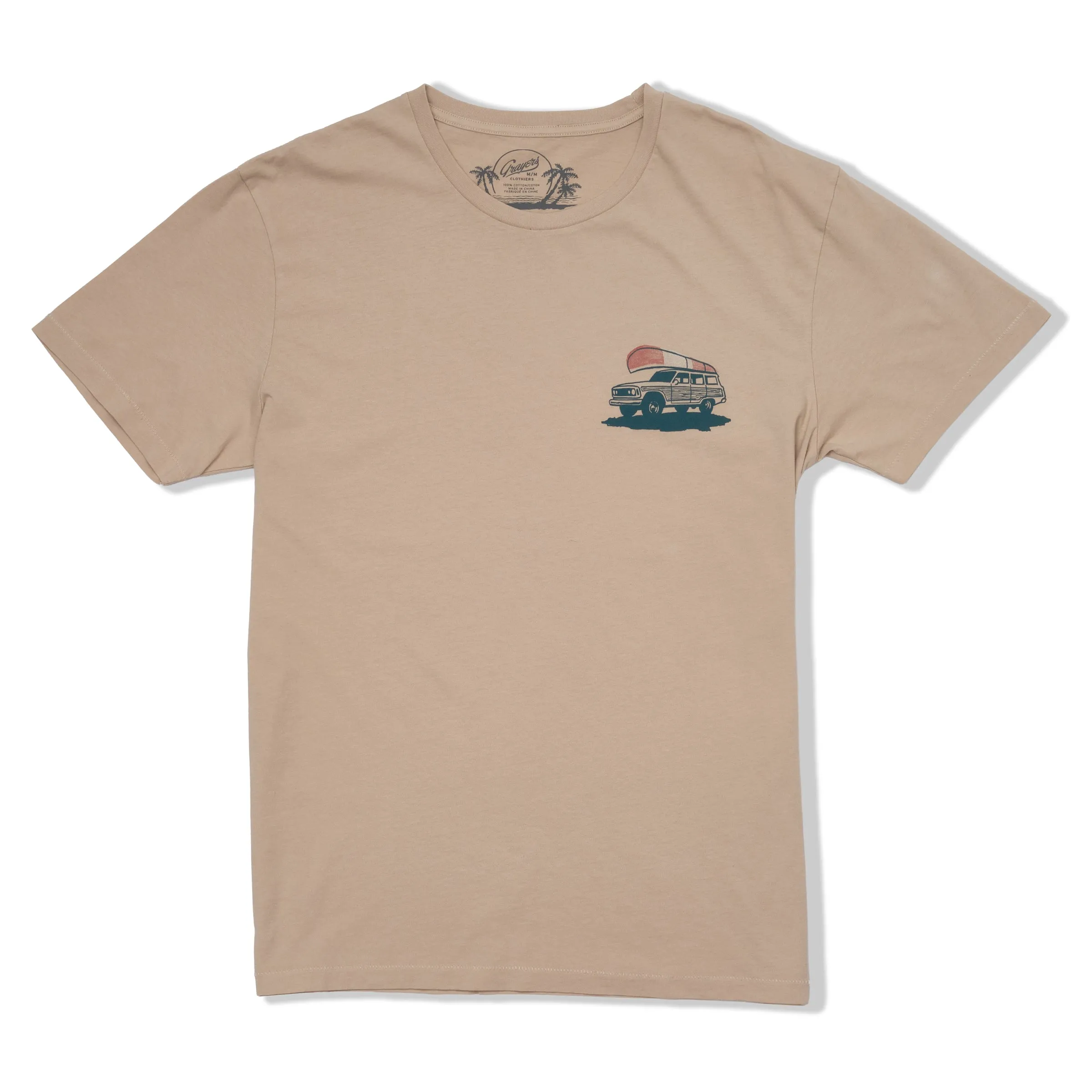 Canoe Print Tee - Ecru
