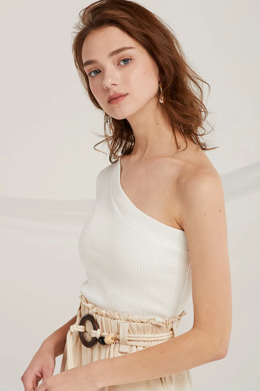 Cara One-Shoulder Knit Top