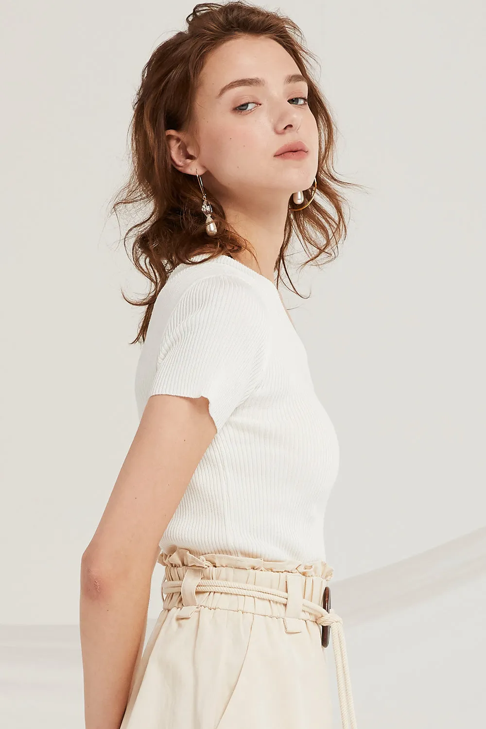 Cara One-Shoulder Knit Top