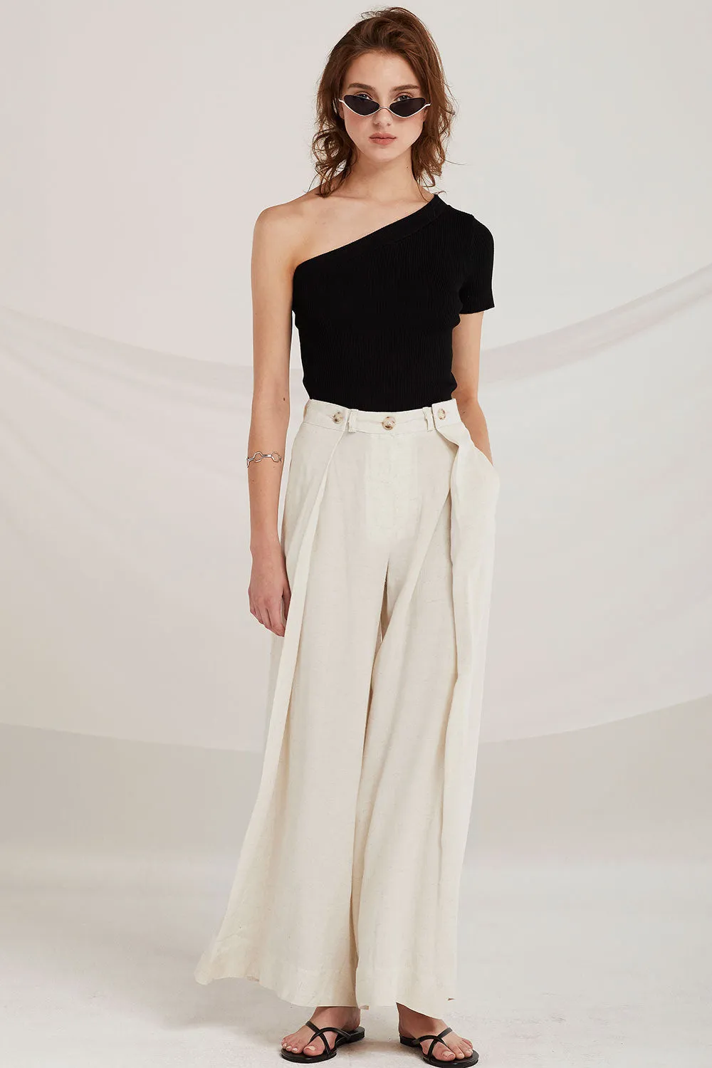 Cara One-Shoulder Knit Top