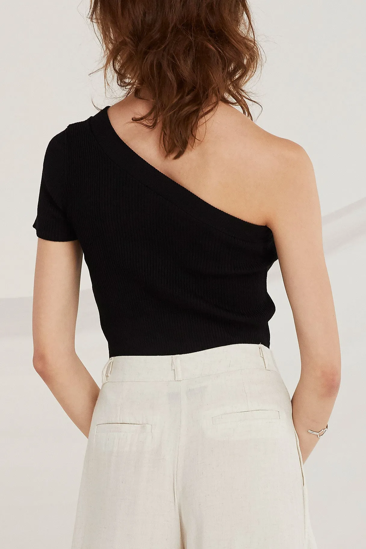 Cara One-Shoulder Knit Top