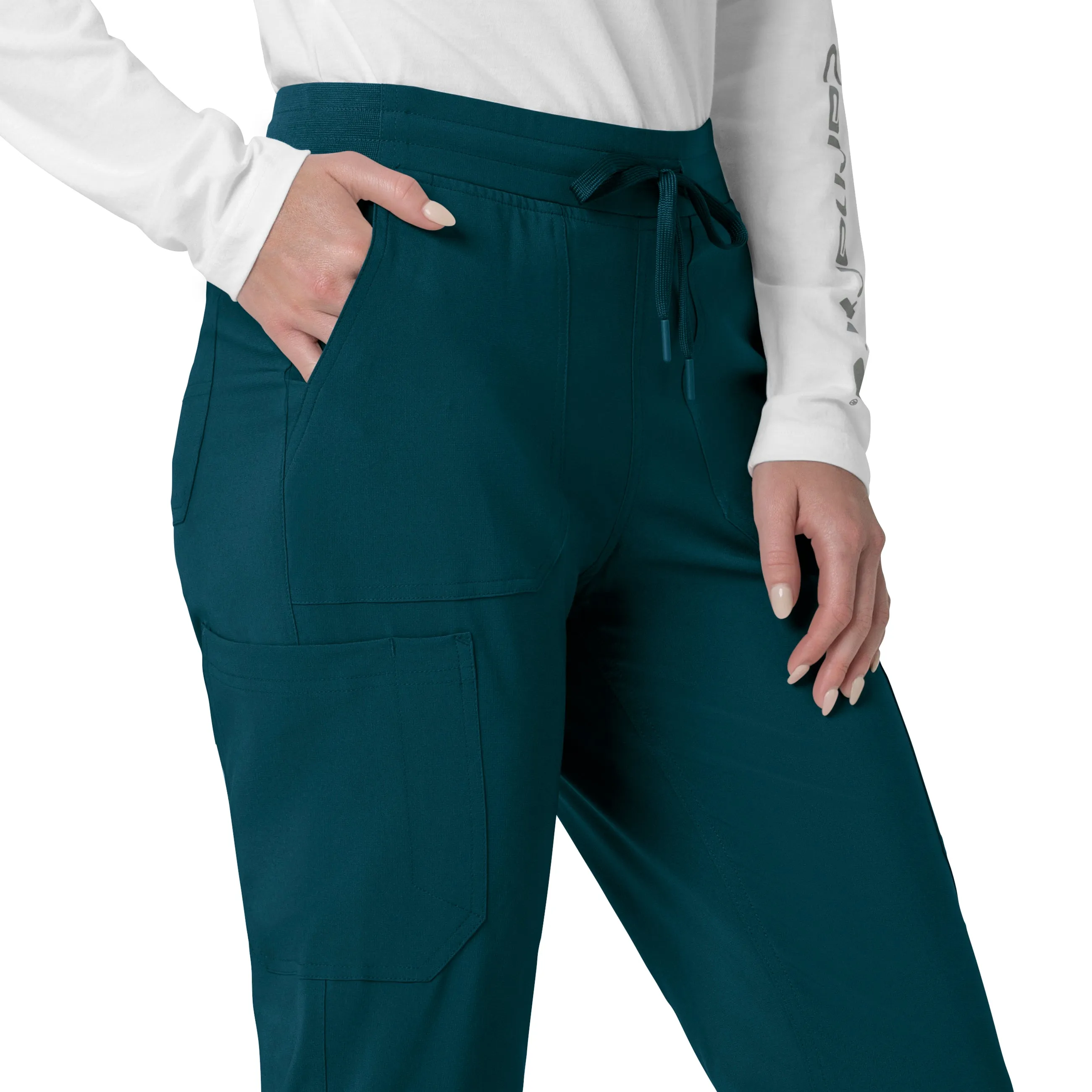 Carhartt Force Cross-Flex Women's Cargo Jogger Scrub Pant - Caribbean