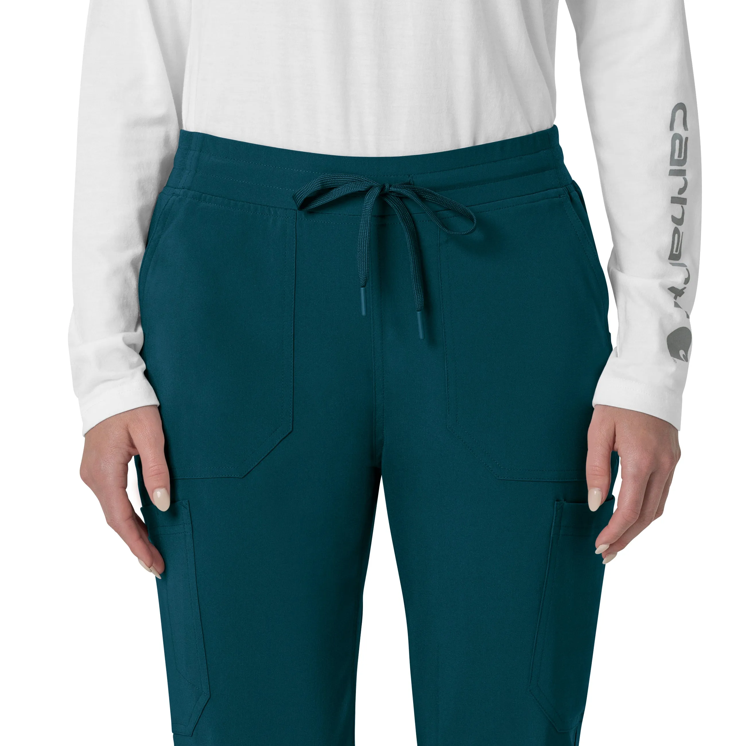 Carhartt Force Cross-Flex Women's Cargo Jogger Scrub Pant - Caribbean