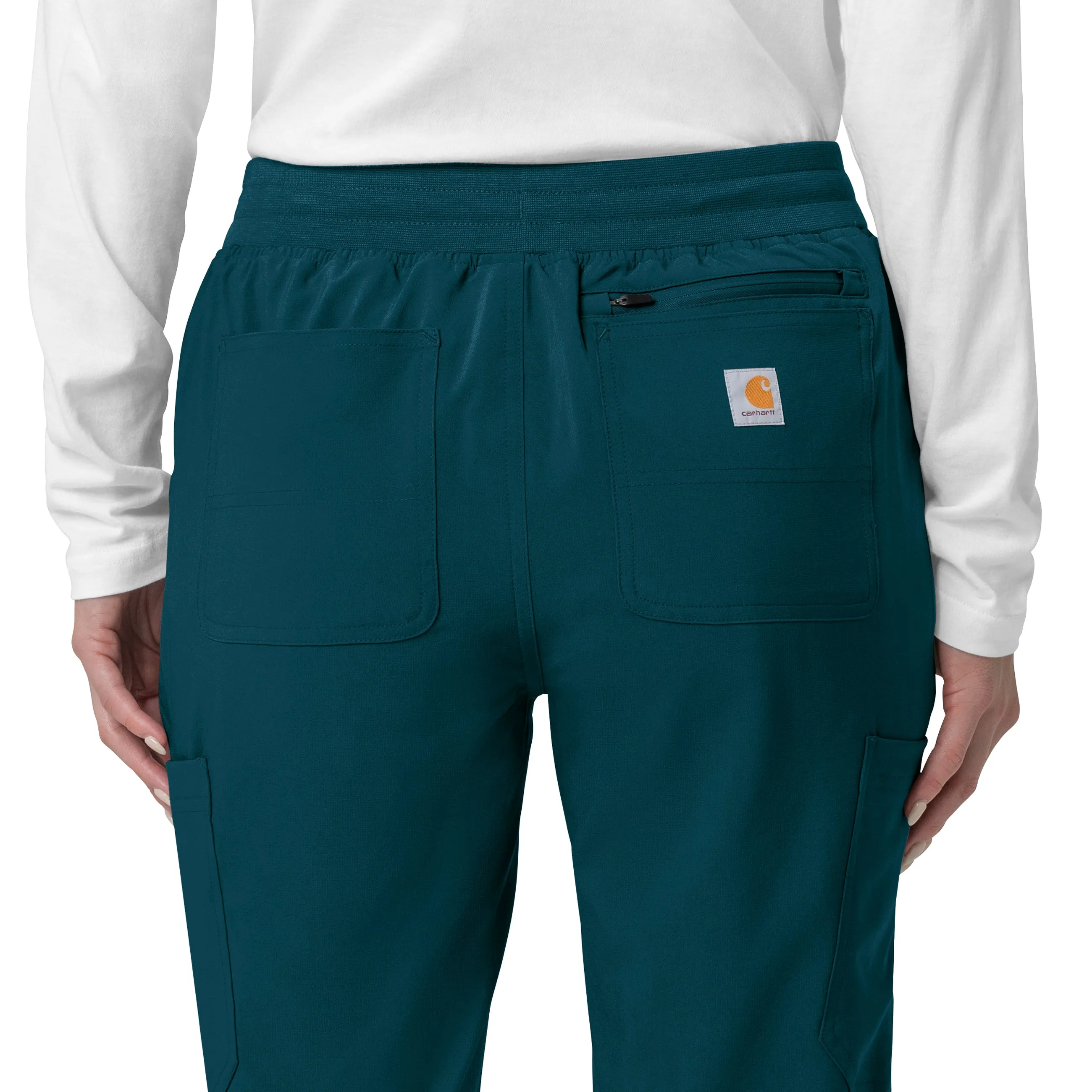 Carhartt Force Cross-Flex Women's Cargo Jogger Scrub Pant - Caribbean