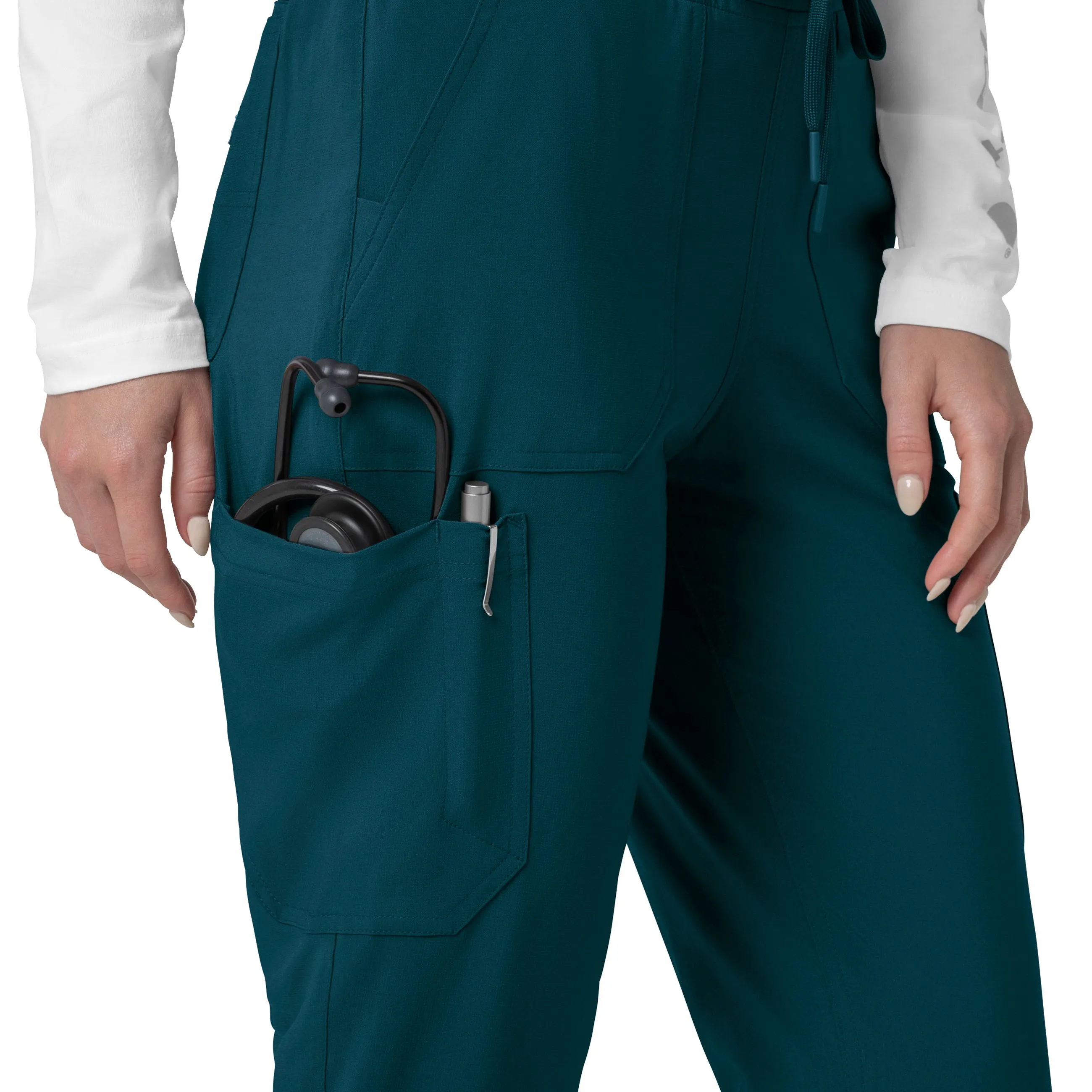 Carhartt Force Cross-Flex Women's Cargo Jogger Scrub Pant - Caribbean