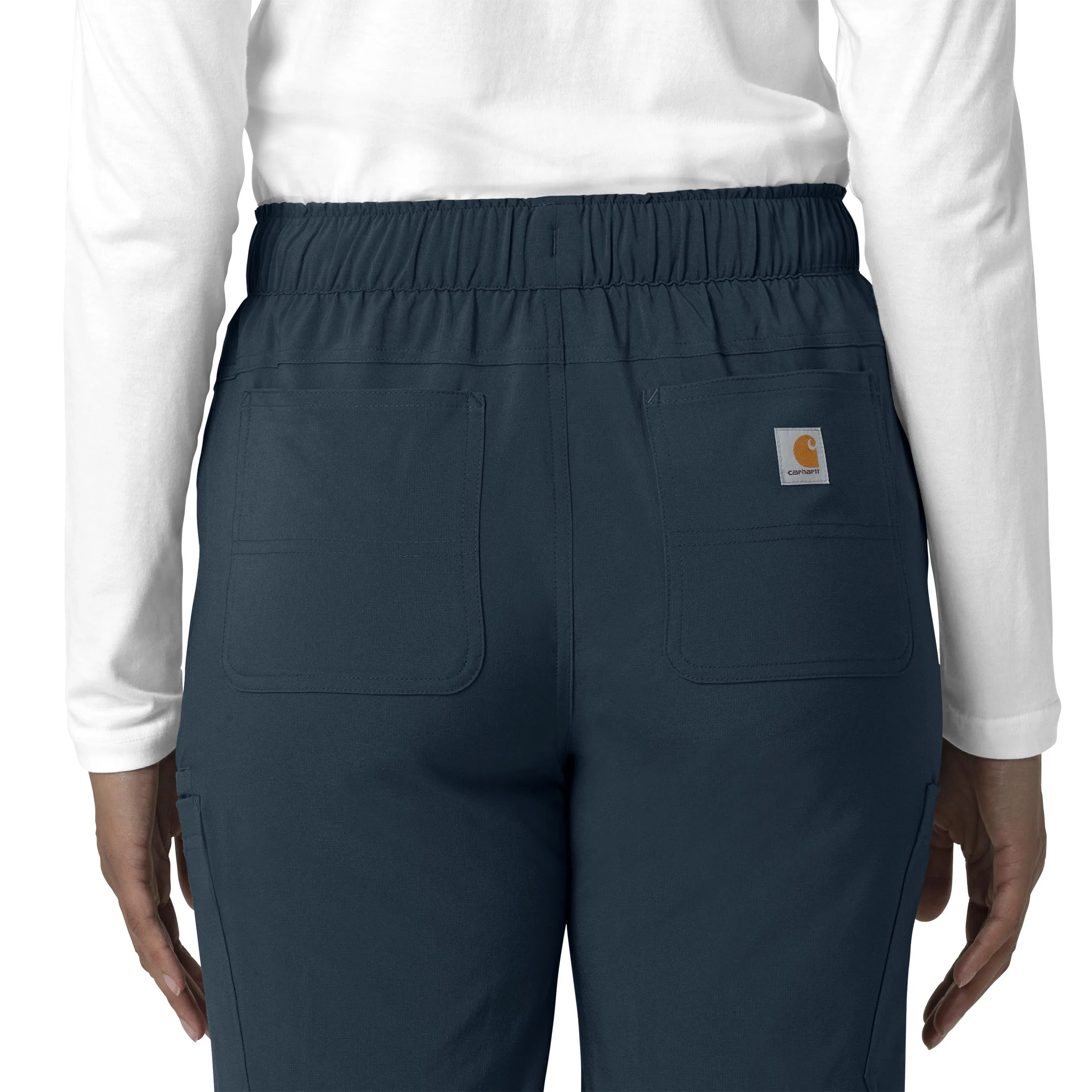 Carhartt Force Cross-Flex Women's Straight Leg Cargo Scrub Pant - Deep Navy