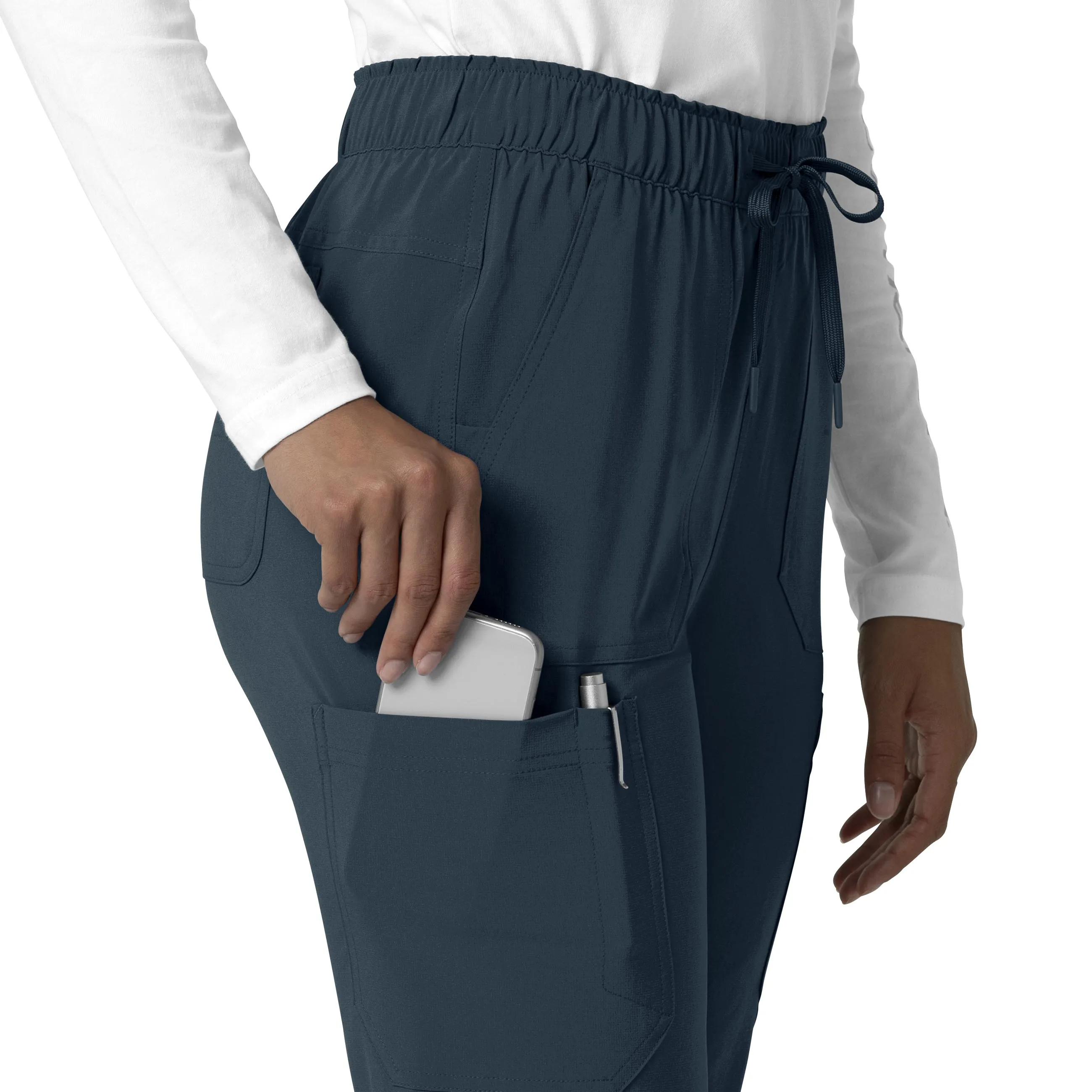 Carhartt Force Cross-Flex Women's Straight Leg Cargo Scrub Pant - Deep Navy