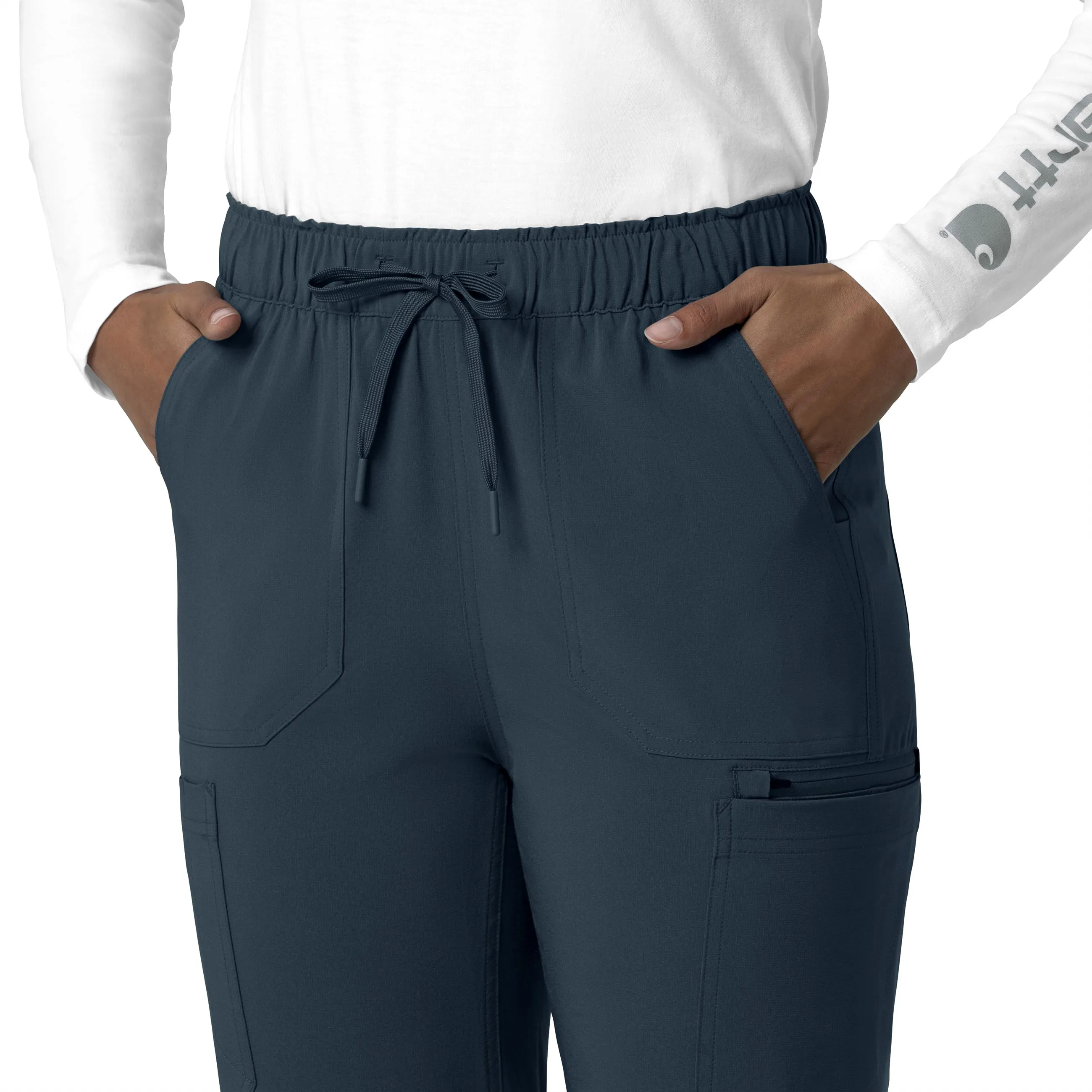 Carhartt Force Cross-Flex Women's Straight Leg Cargo Scrub Pant - Deep Navy