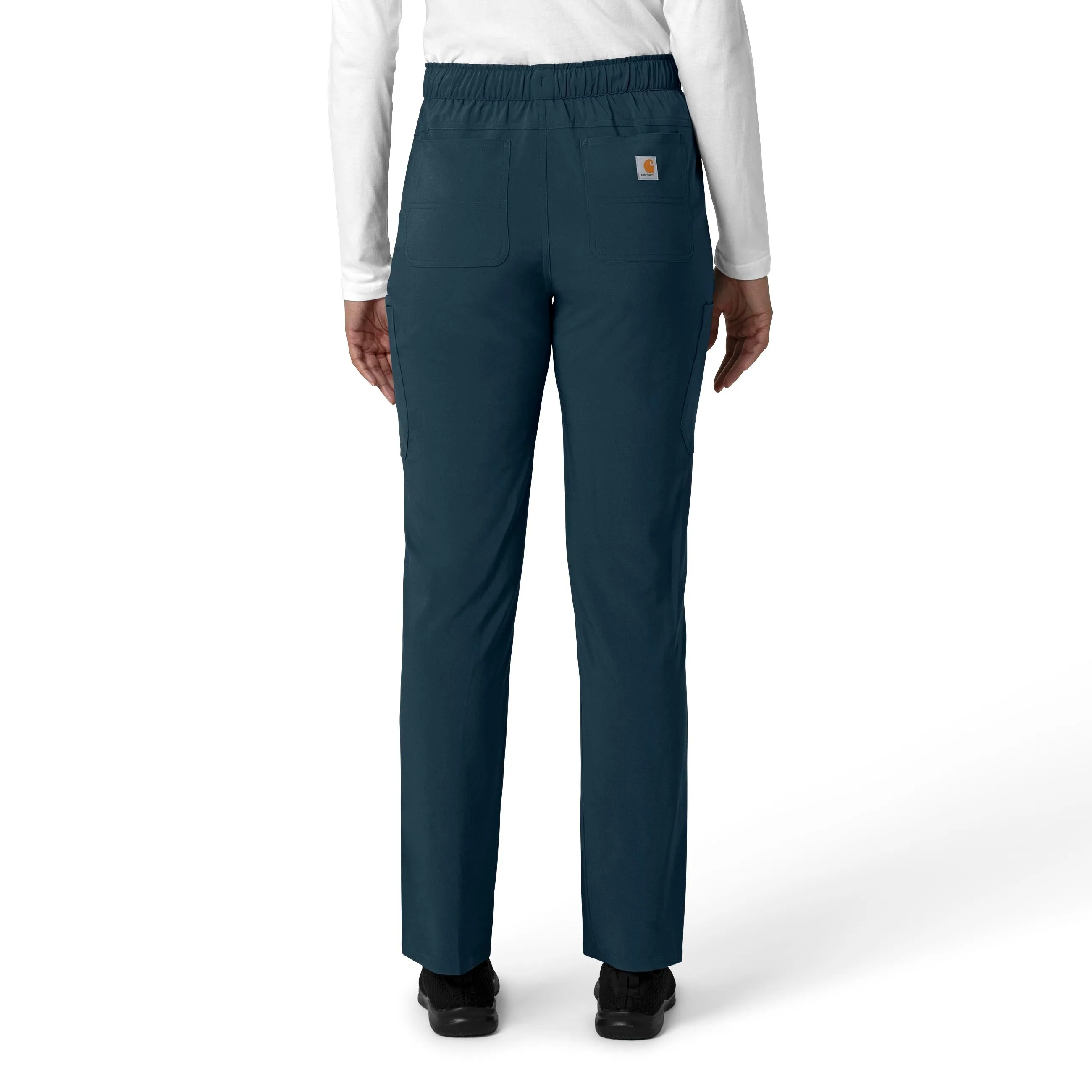 Carhartt Force Cross-Flex Women's Straight Leg Cargo Scrub Pant - Deep Navy