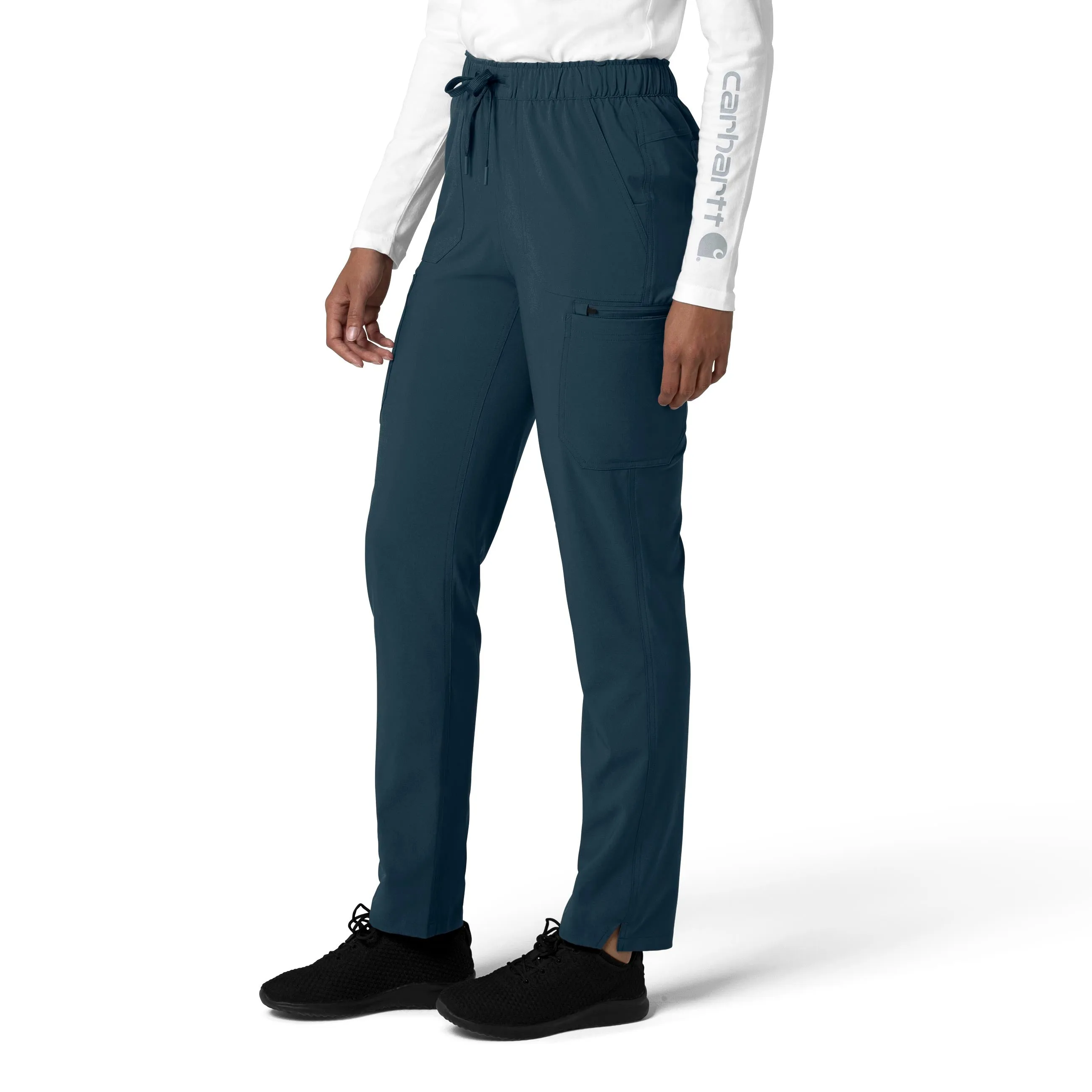 Carhartt Force Cross-Flex Women's Straight Leg Cargo Scrub Pant - Deep Navy