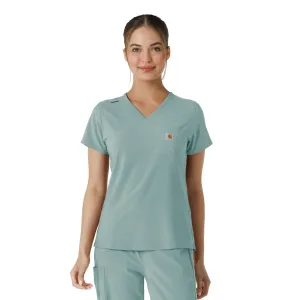 Carhartt Force Cross-Flex Women's Tuck-In Scrub Top - Summer Blue