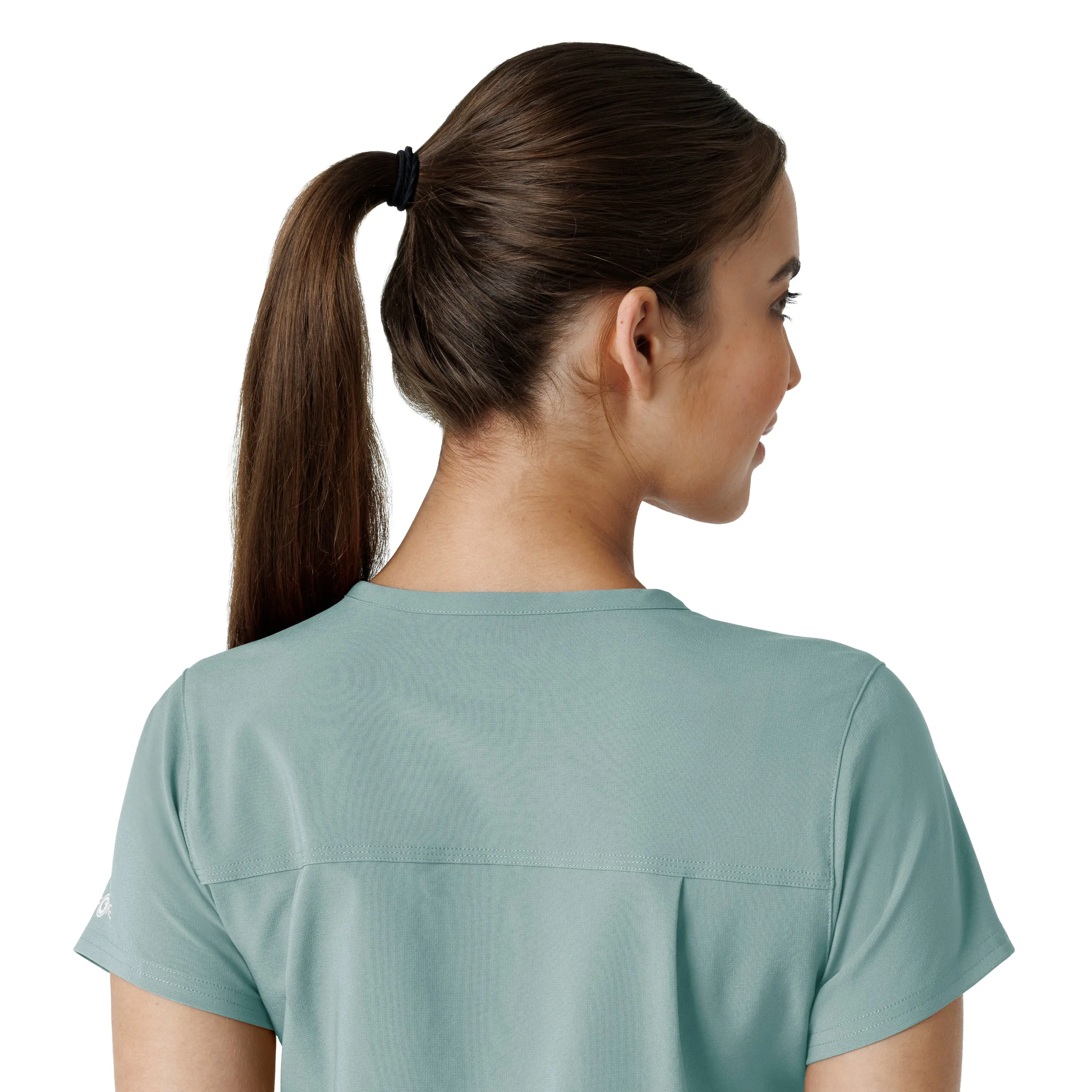 Carhartt Force Cross-Flex Women's Tuck-In Scrub Top - Summer Blue