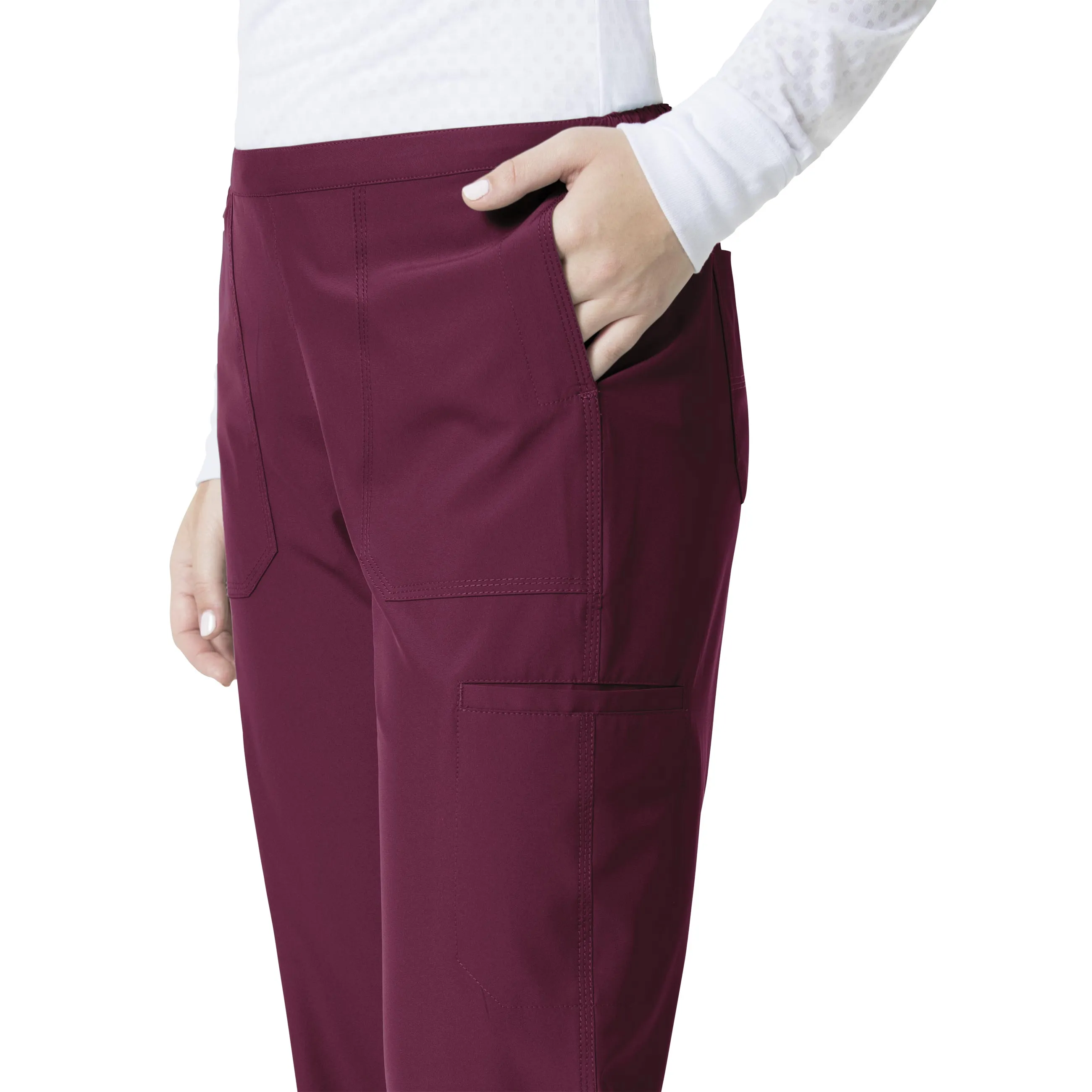 Carhartt Force Liberty Women's Flat Front Straight Leg Scrub Pant - Wine